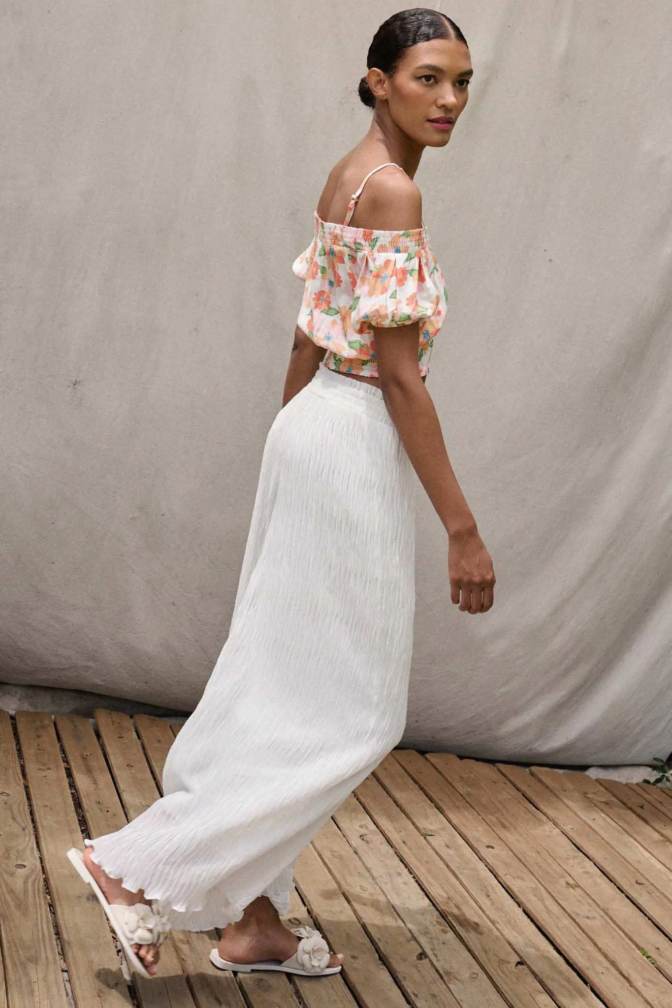 Fan Mail Accordion Pleated Wide-Leg Palazzo Pants - Image 7