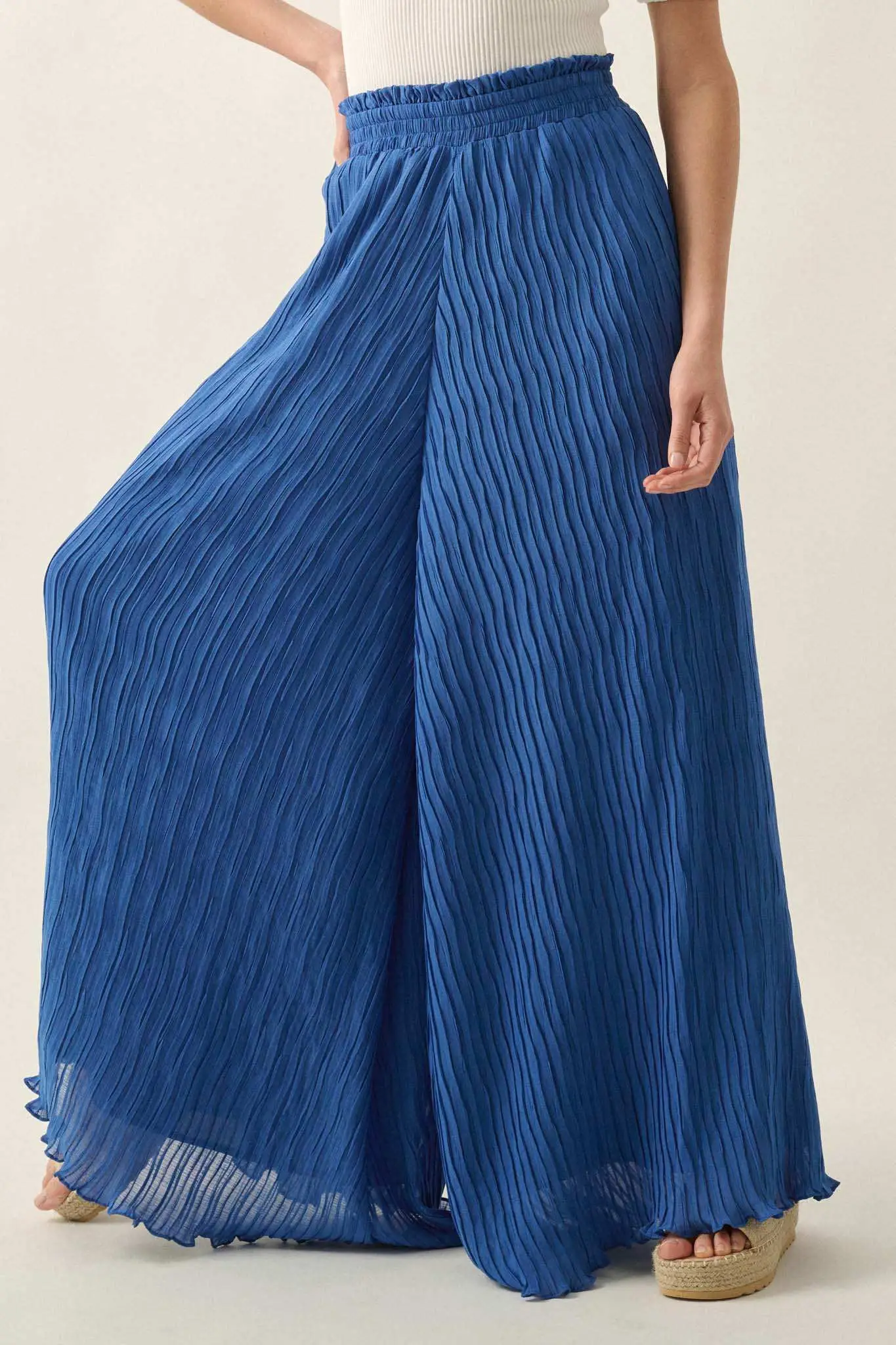 Fan Mail Accordion Pleated Wide-Leg Palazzo Pants - Image 8