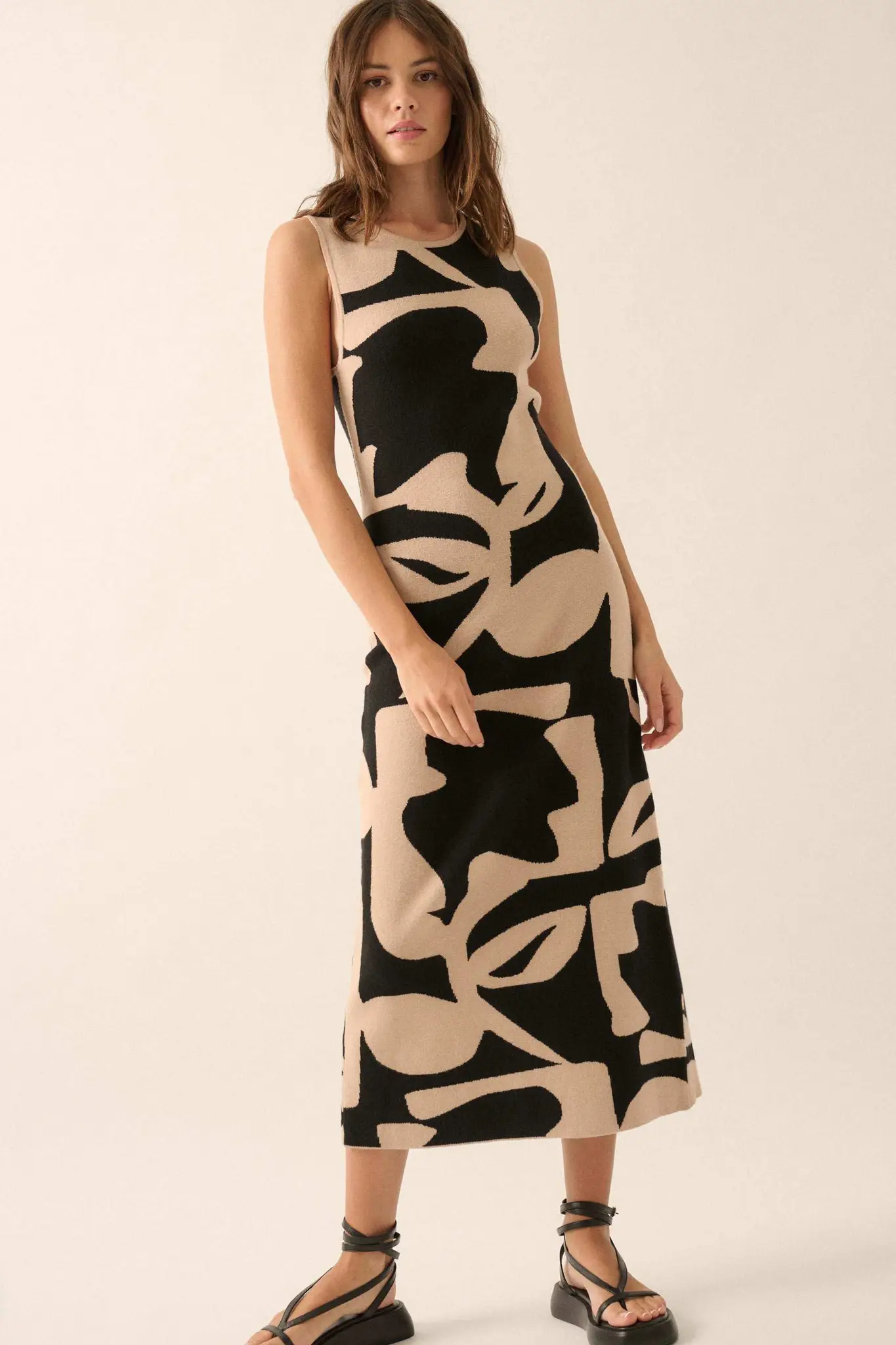 Fantastic Flora Floral Jacquard Midi Sweater Dress - Image 17