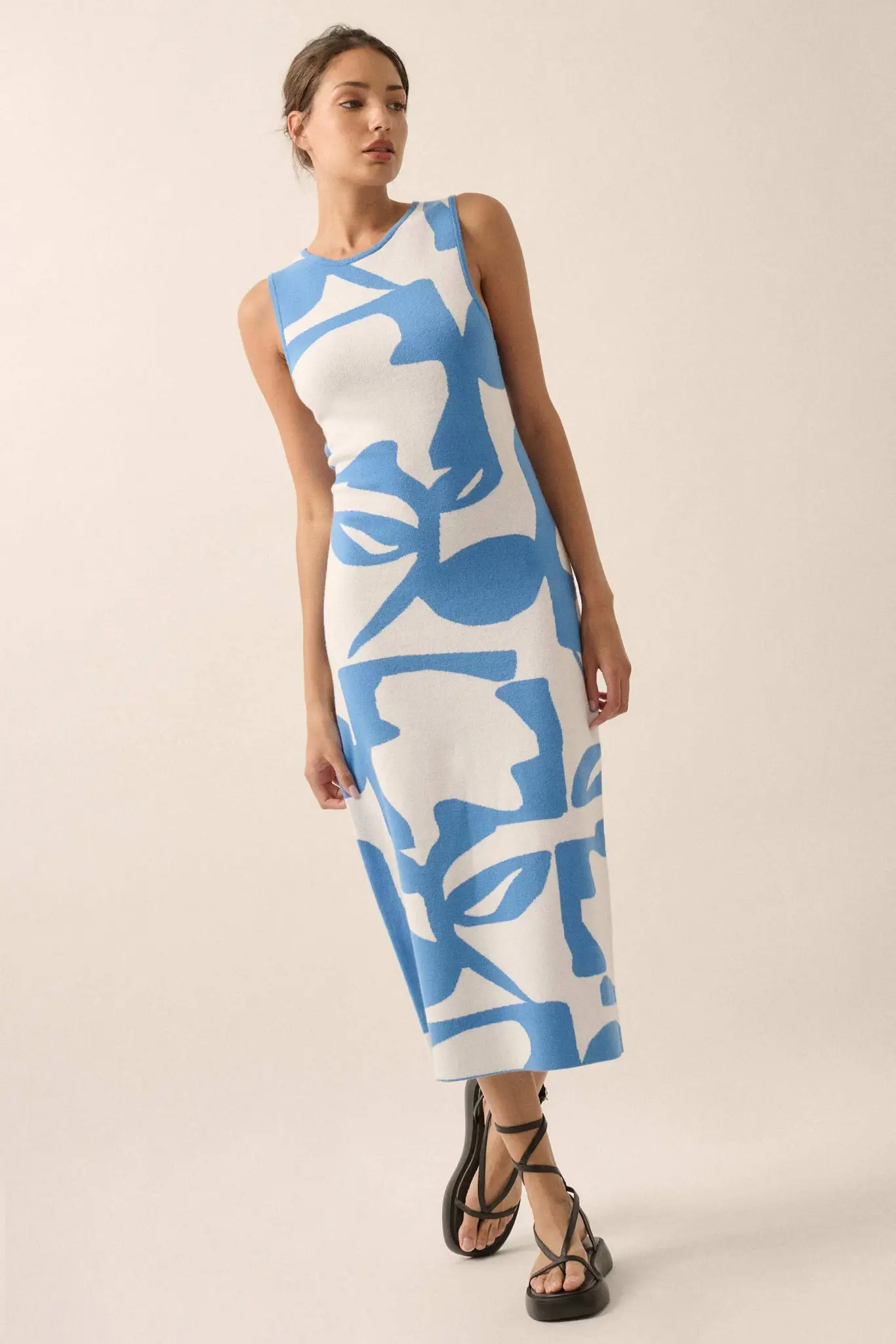 Fantastic Flora Floral Jacquard Midi Sweater Dress - Image 19