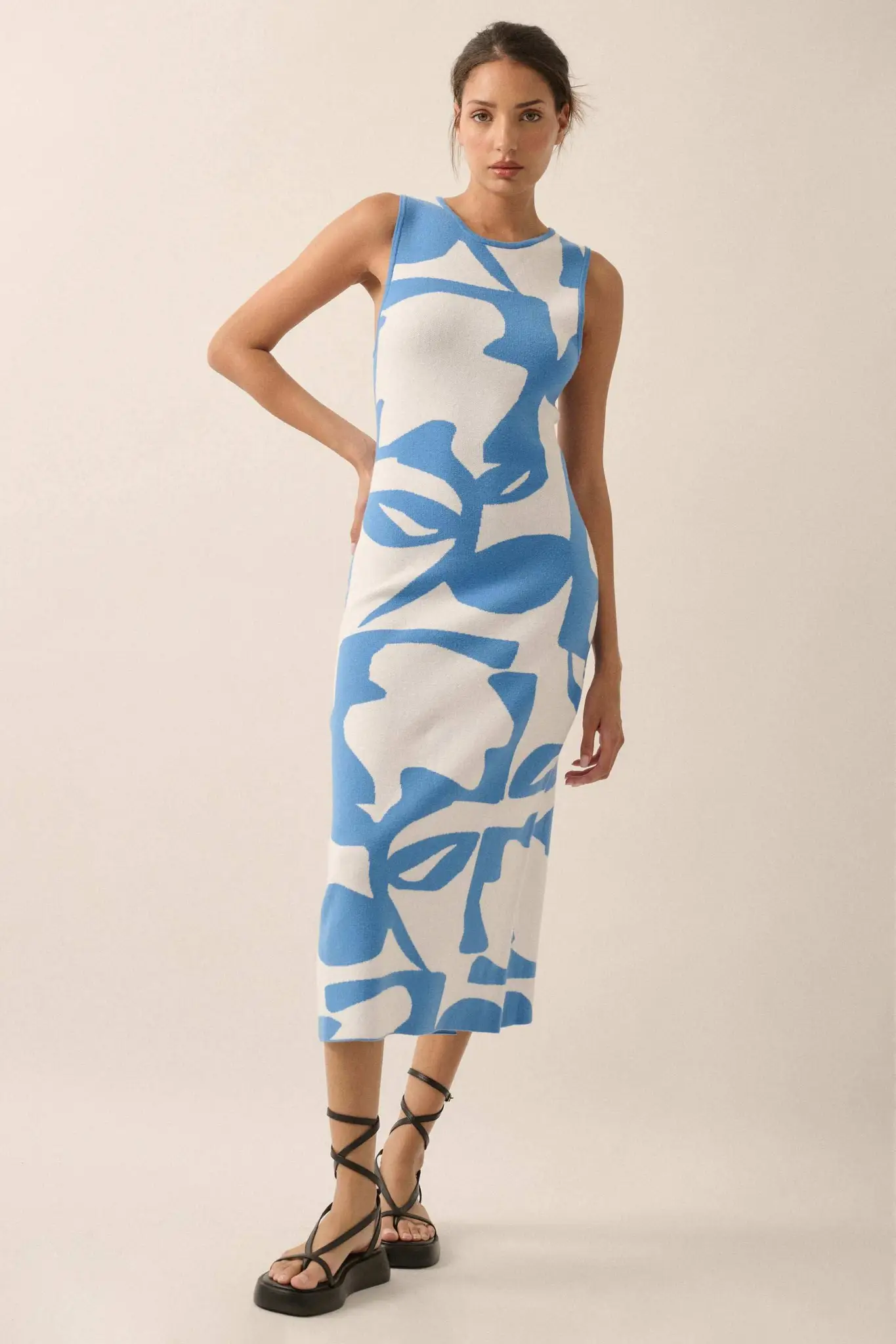 Fantastic Flora Floral Jacquard Midi Sweater Dress - Image 21