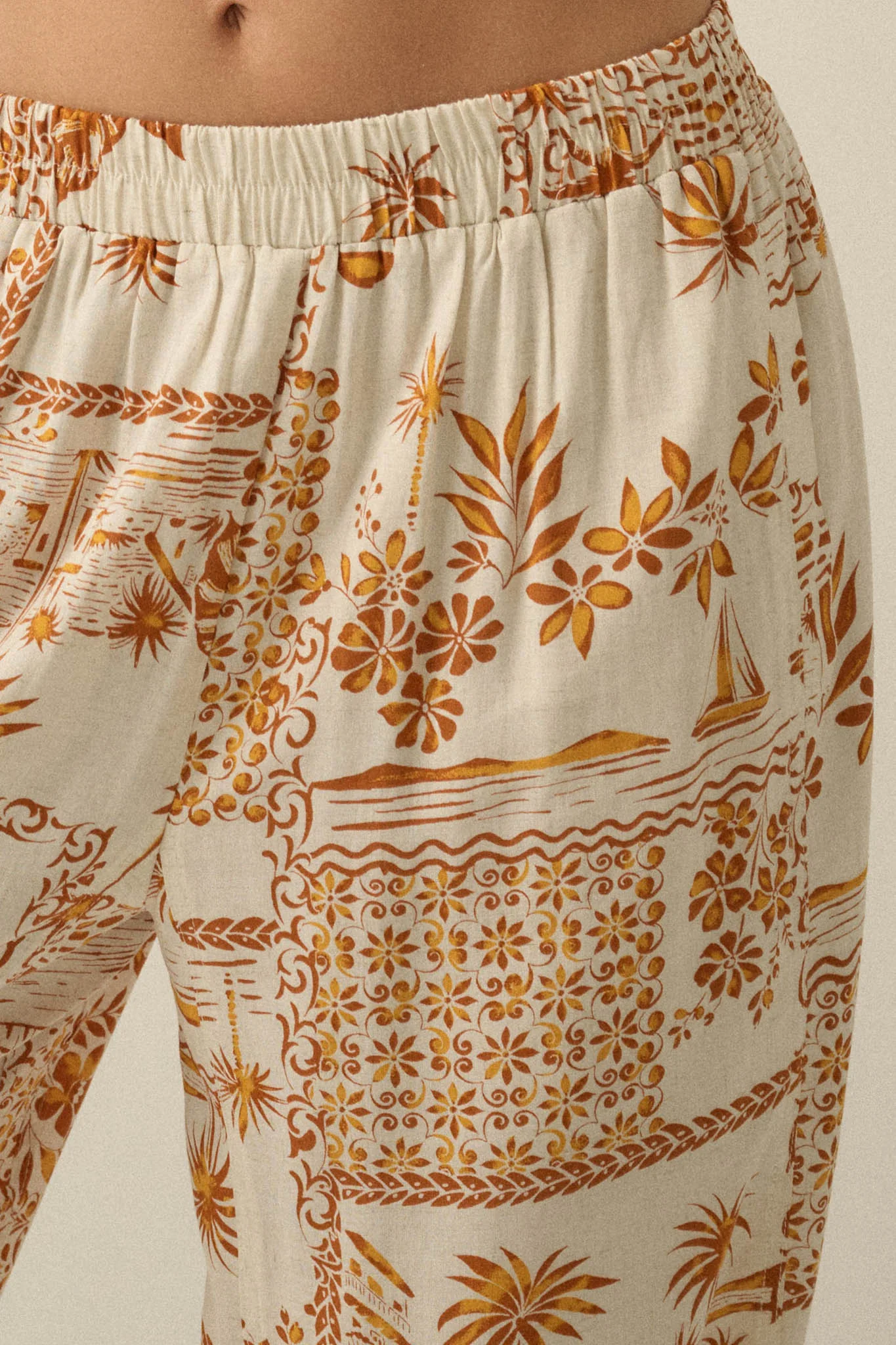 Fantasy Island Tropical-Print Wide-Leg Pants - Image 6
