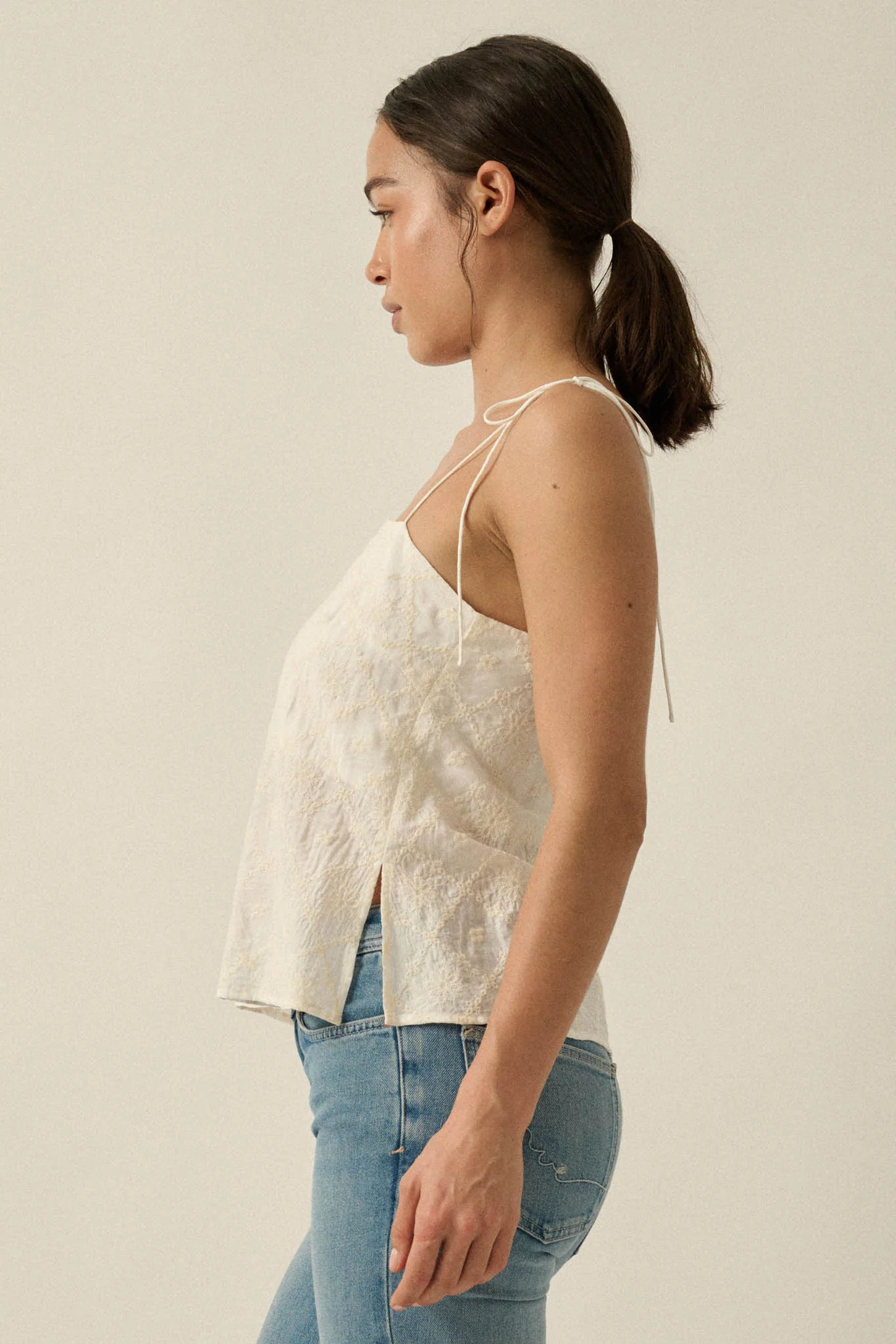 Feeling Flirty Embroidered Straight-Neck Cami Top - Image 14