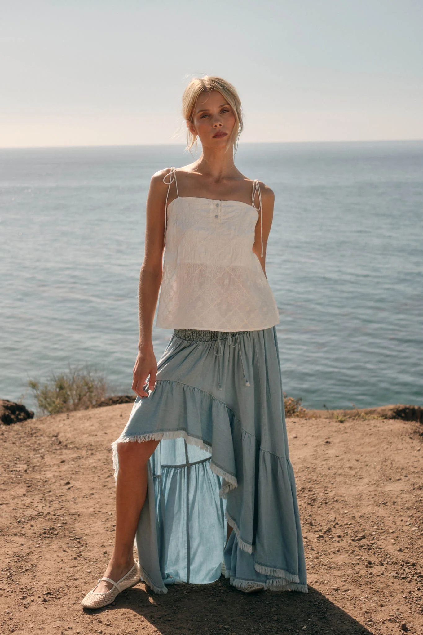 Feeling Flirty Embroidered Straight-Neck Cami Top - Image 8