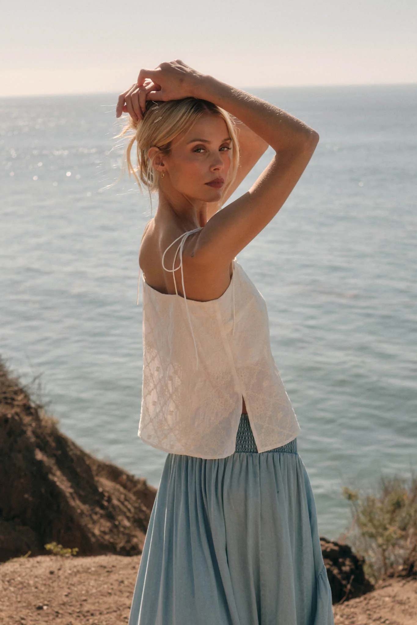 Feeling Flirty Embroidered Straight-Neck Cami Top - Image 9