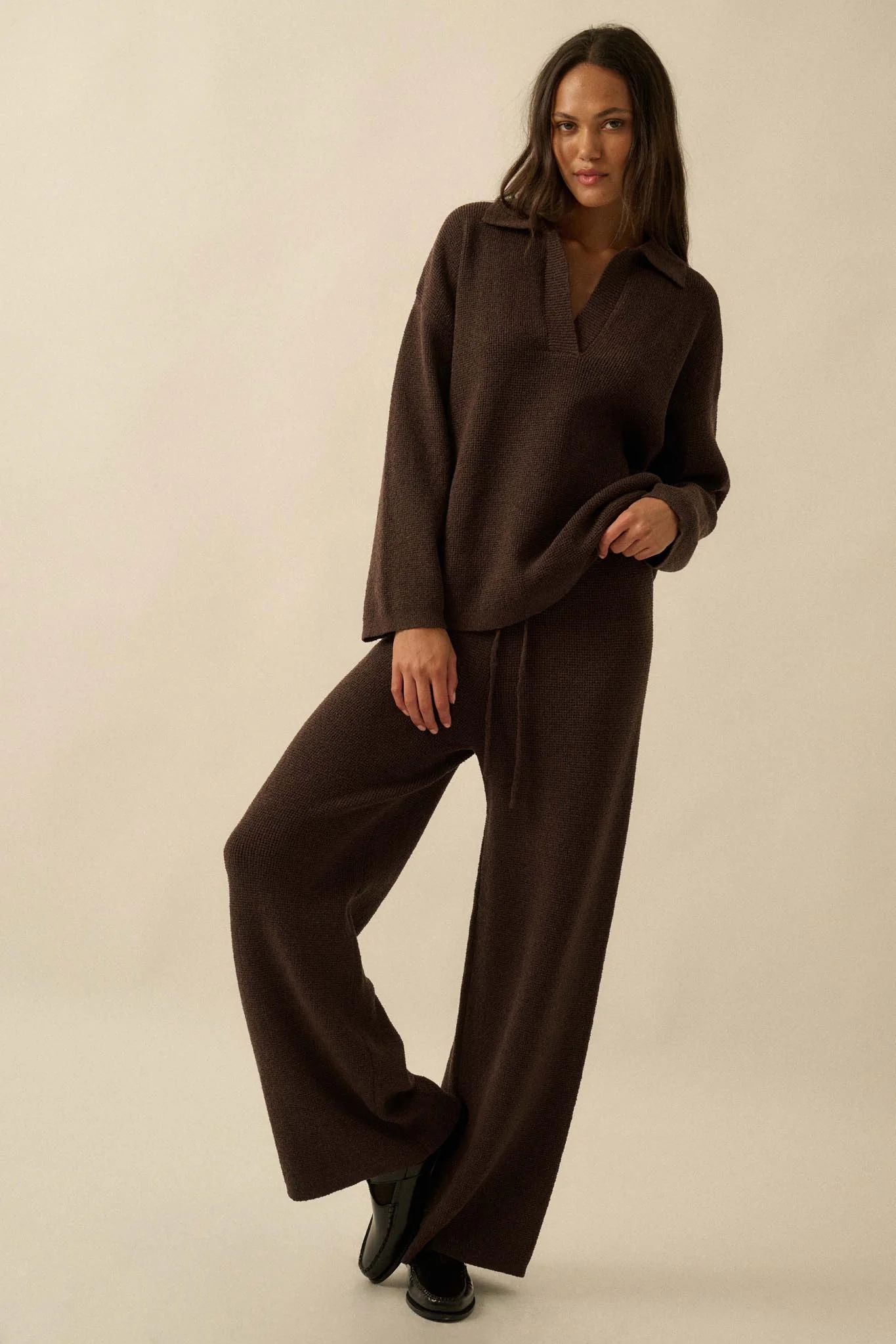 Feeling Great Textured Knit Wide-Leg Sweater Pants - Image 10