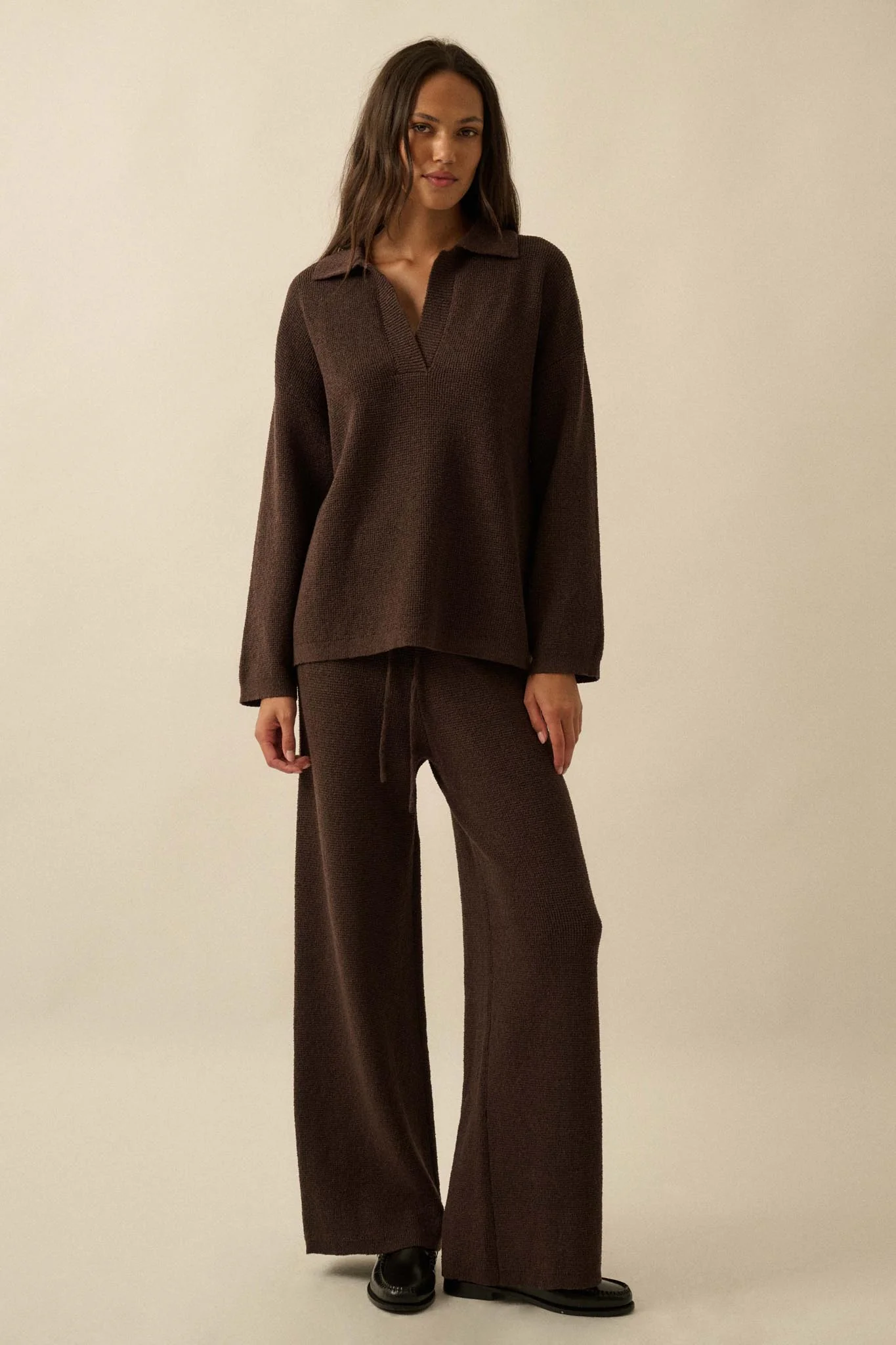 Feeling Great Textured Knit Wide-Leg Sweater Pants - Image 13