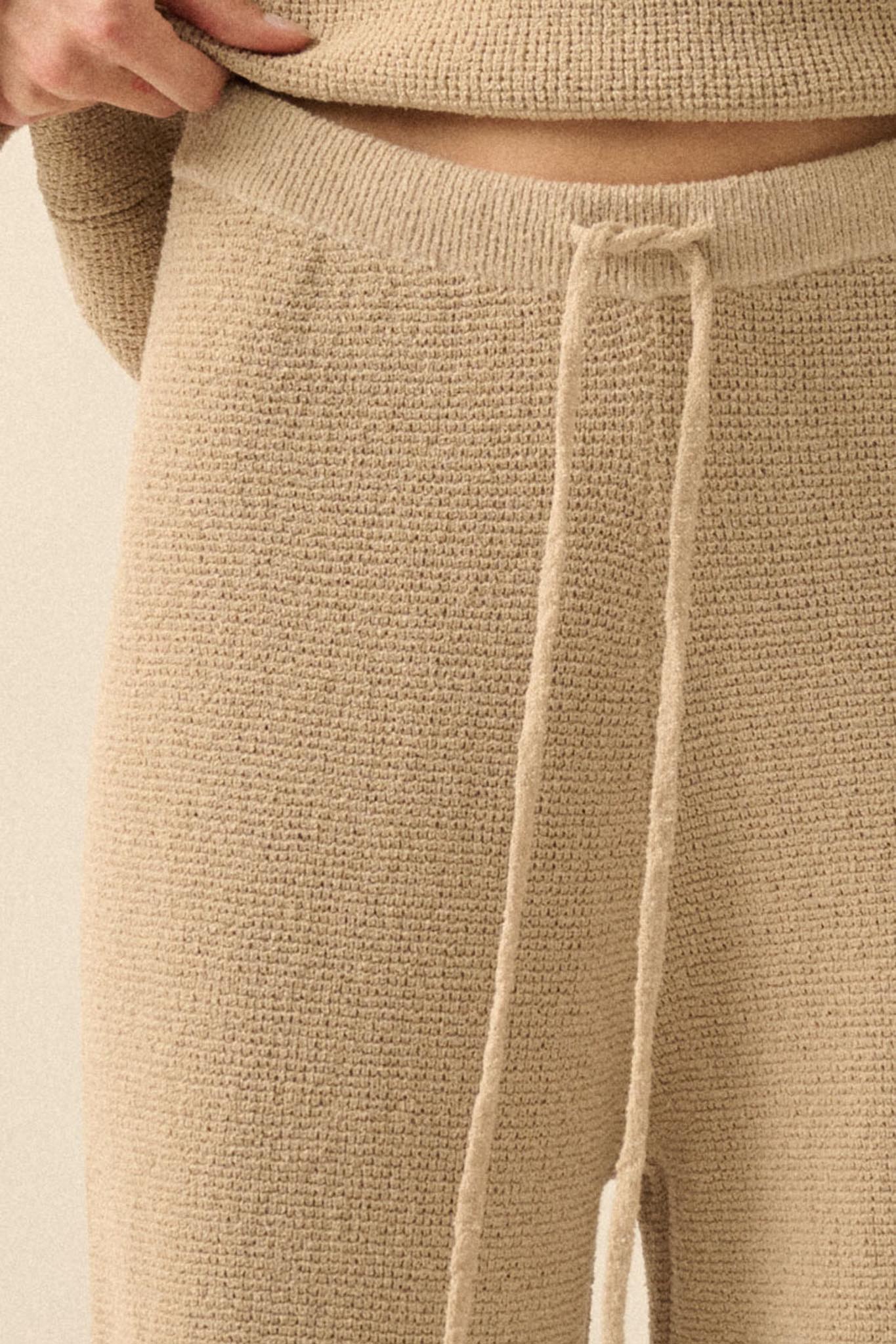 Feeling Great Textured Knit Wide-Leg Sweater Pants - Image 6