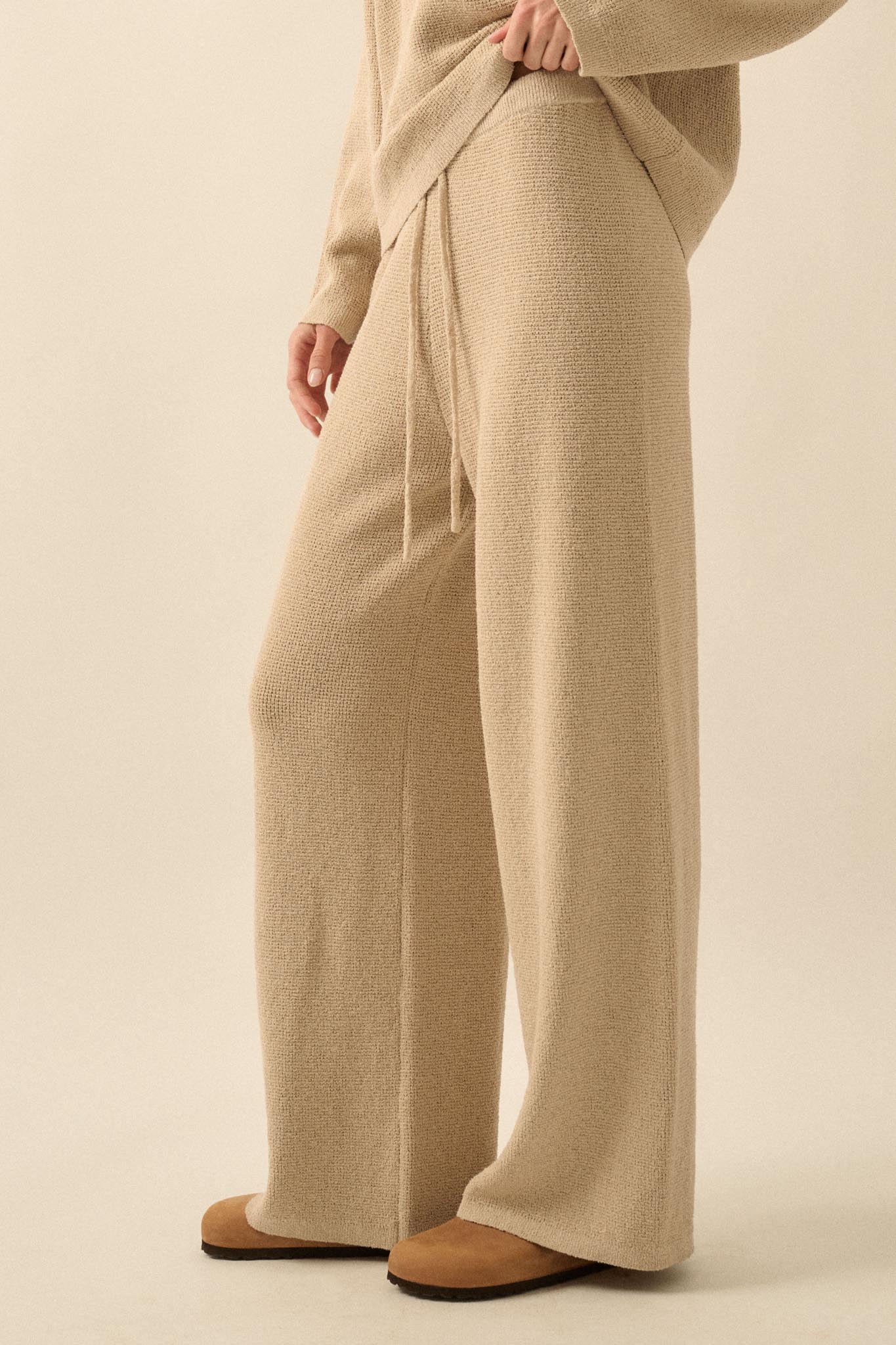 Feeling Great Textured Knit Wide-Leg Sweater Pants - Image 8