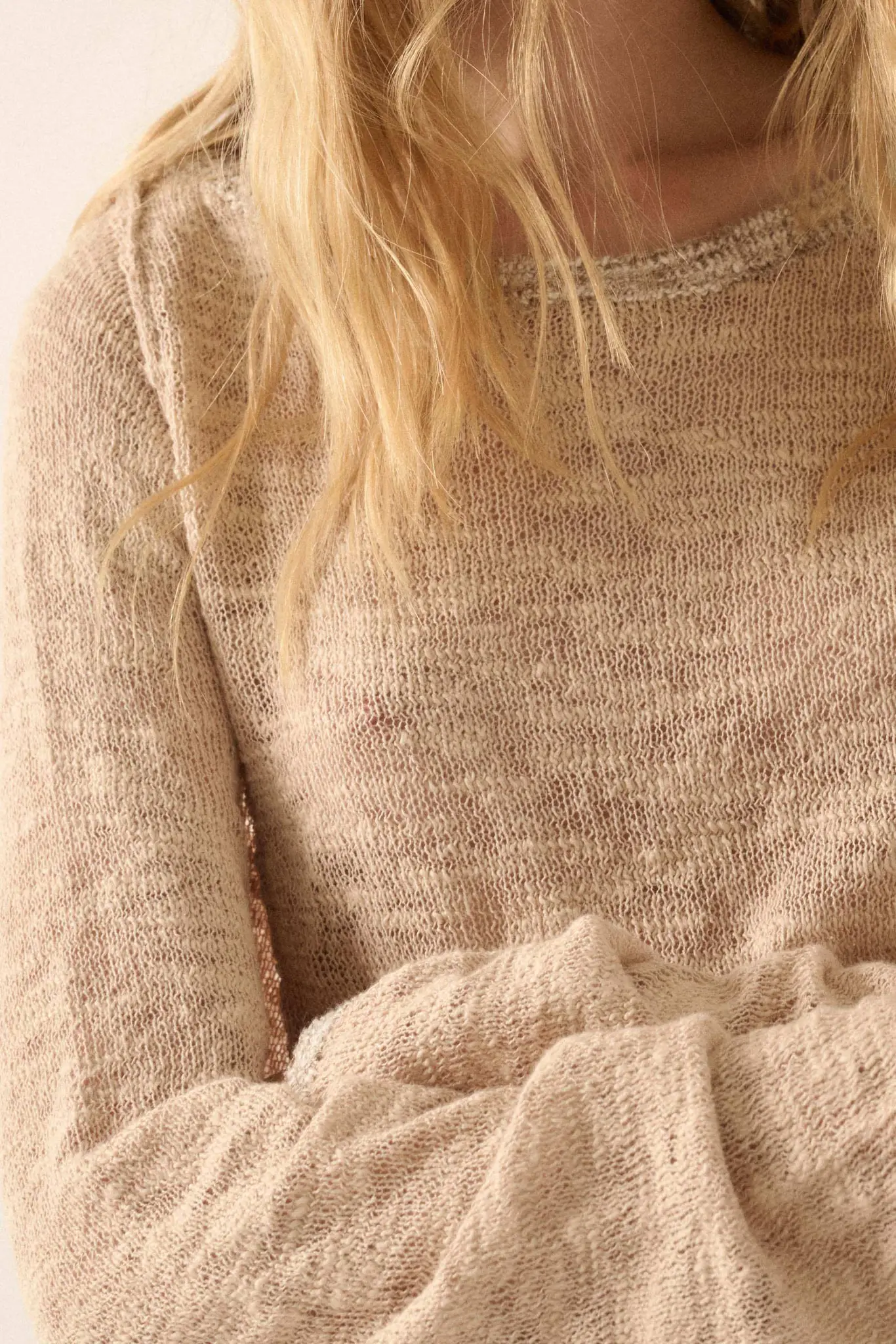 Feels So Good Burnout Knit Dolman-Sleeve Sweater - Image 17