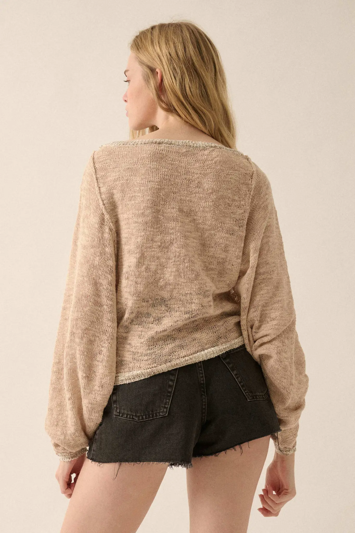 Feels So Good Burnout Knit Dolman-Sleeve Sweater - Image 21