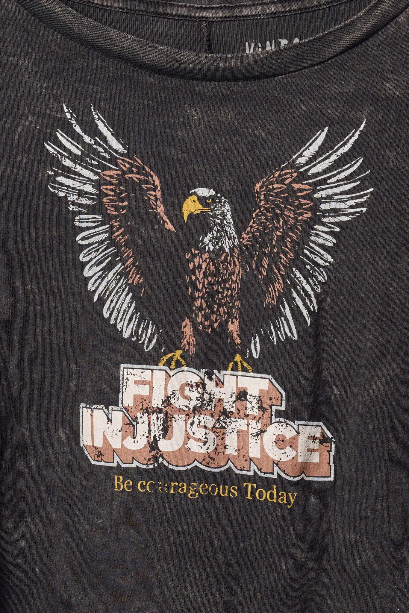 Fight Injustice Cropped Long-Sleeve Graphic Tee - Image 2