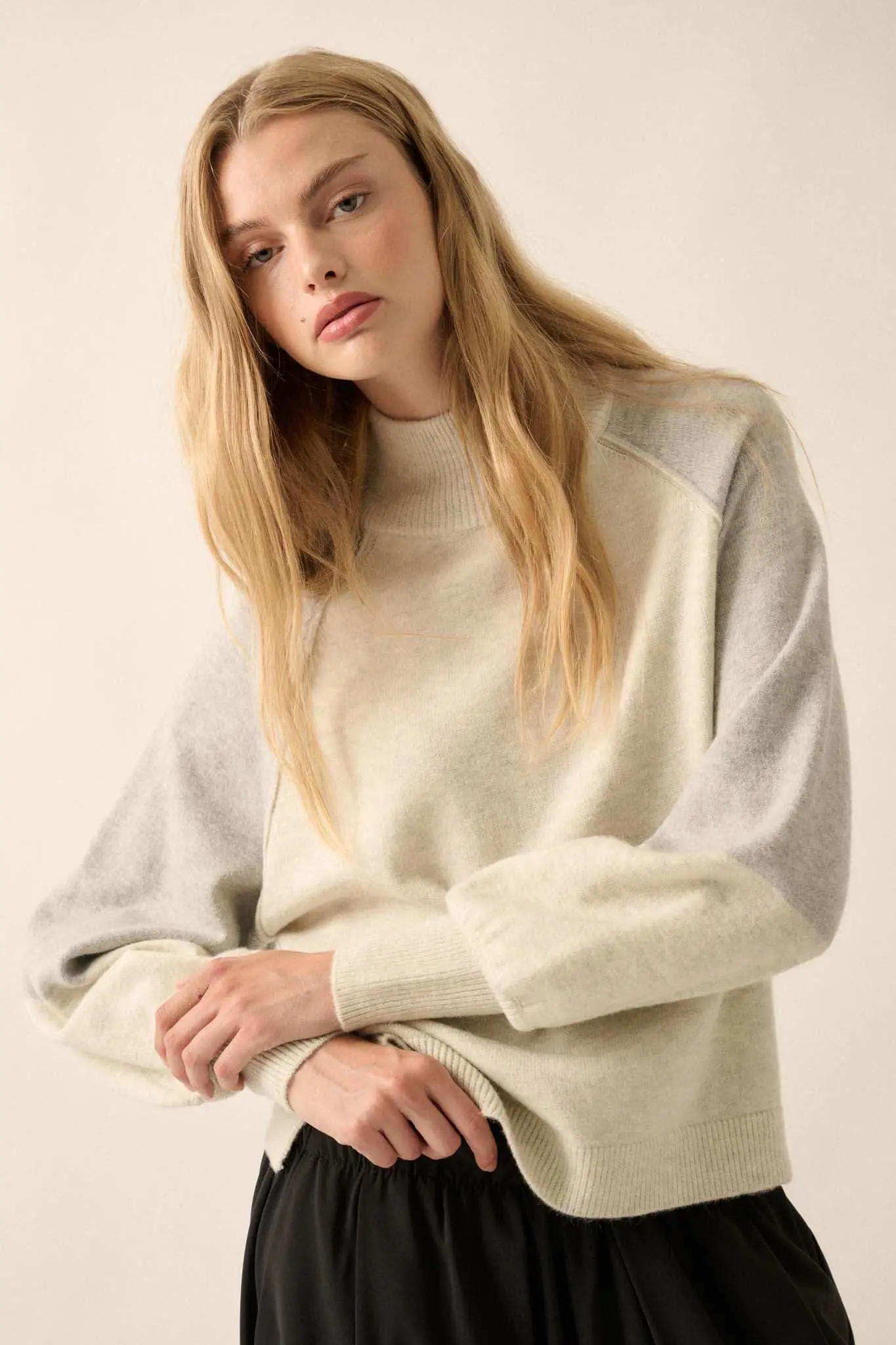 Find Your Truth Colorblock Mock-Neck Sweater - Image 11