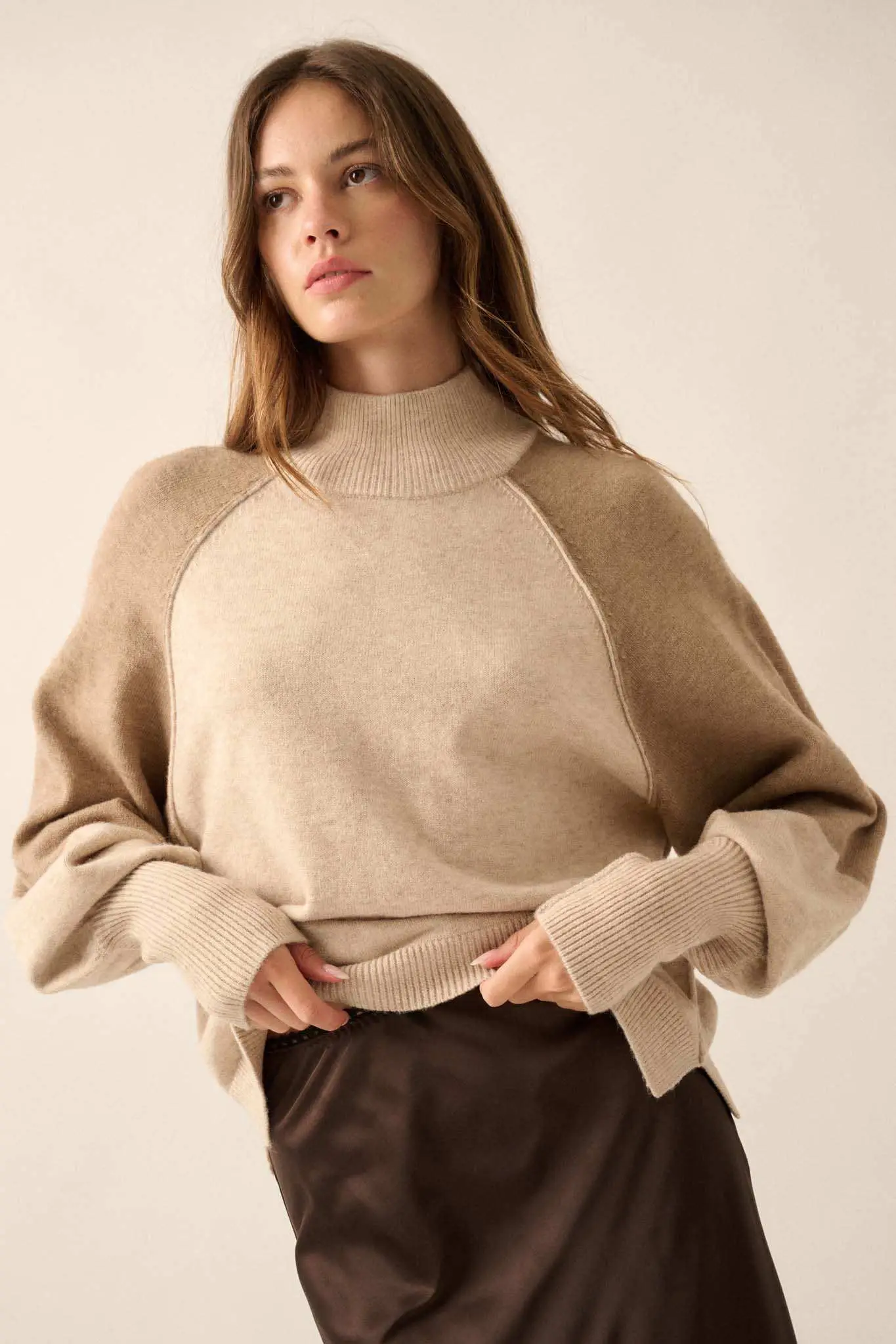 Find Your Truth Colorblock Mock-Neck Sweater - Image 4