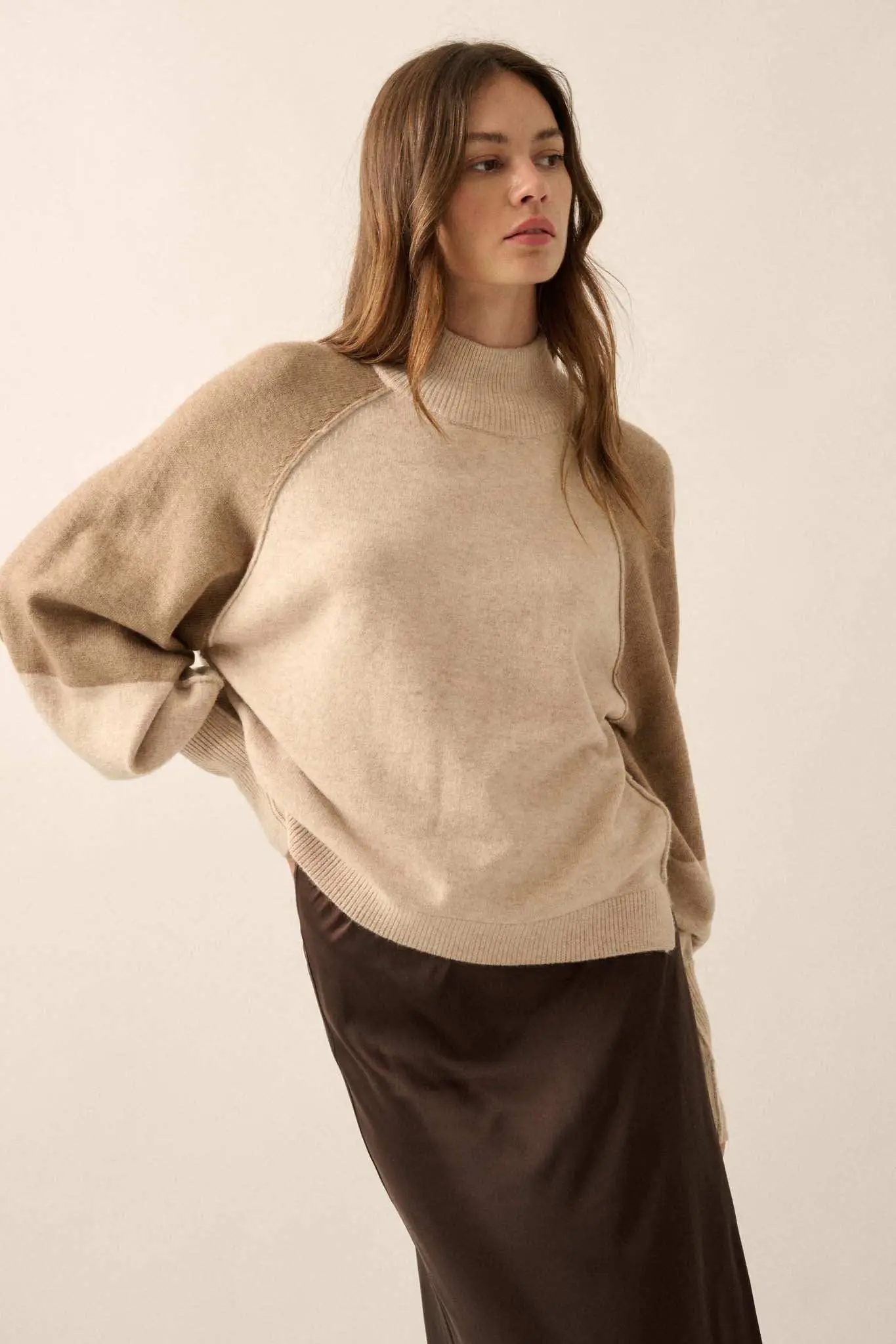 Find Your Truth Colorblock Mock-Neck Sweater - Image 7