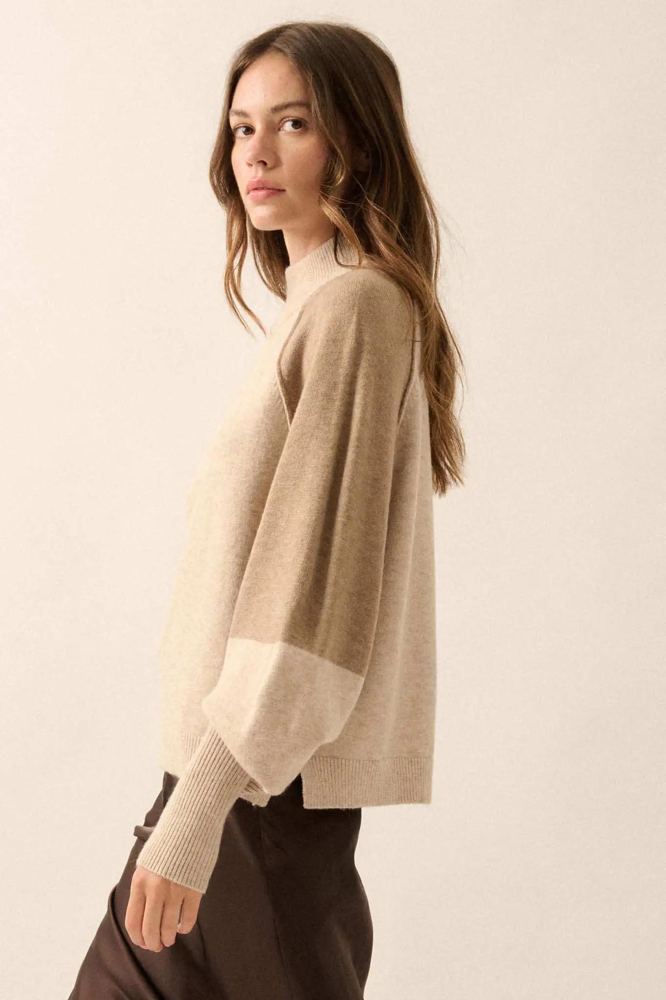 Find Your Truth Colorblock Mock-Neck Sweater - Image 8