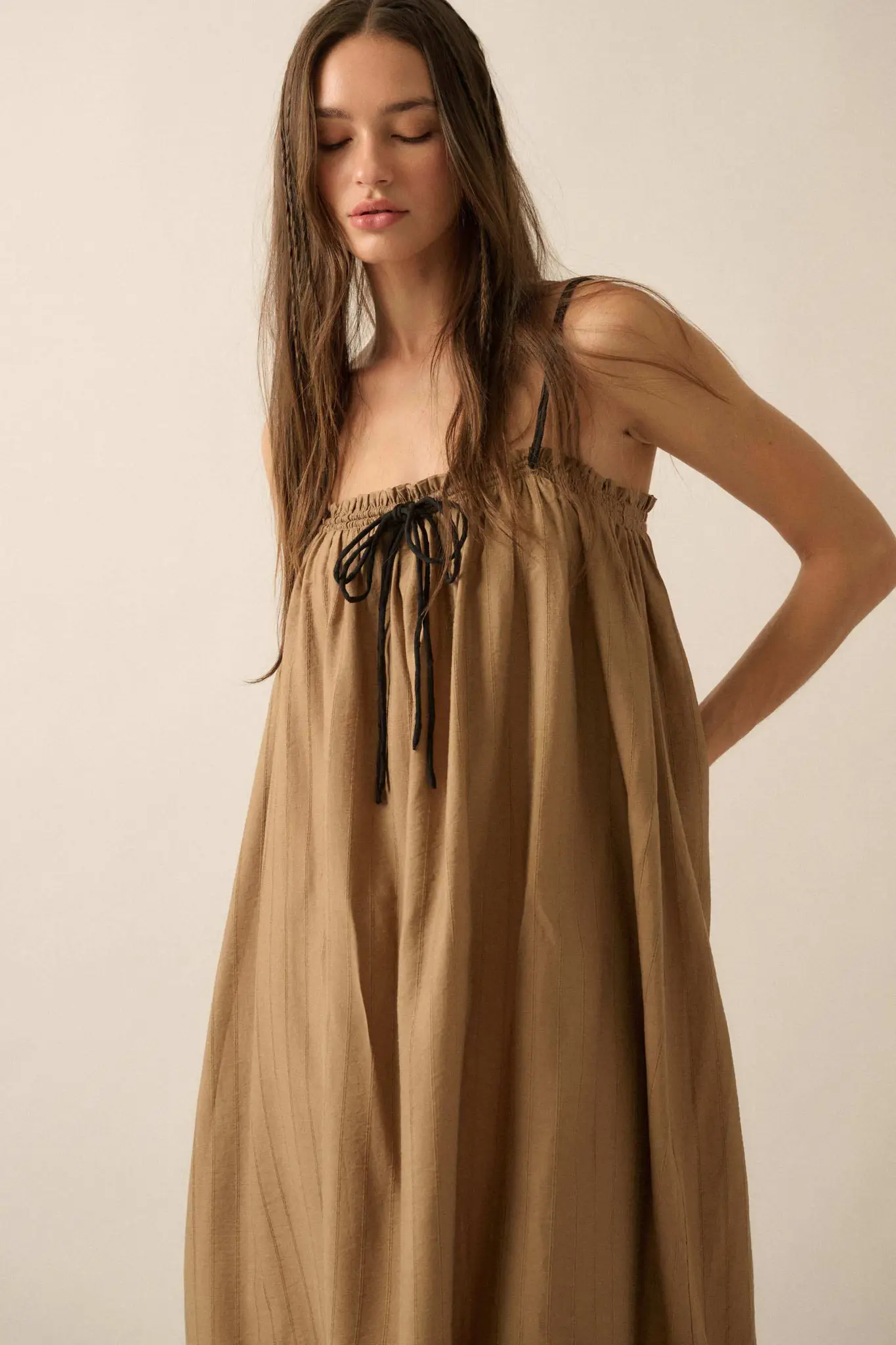 Finding Freedom Tonal-Stripe Trapeze Maxi Dress - Image 3