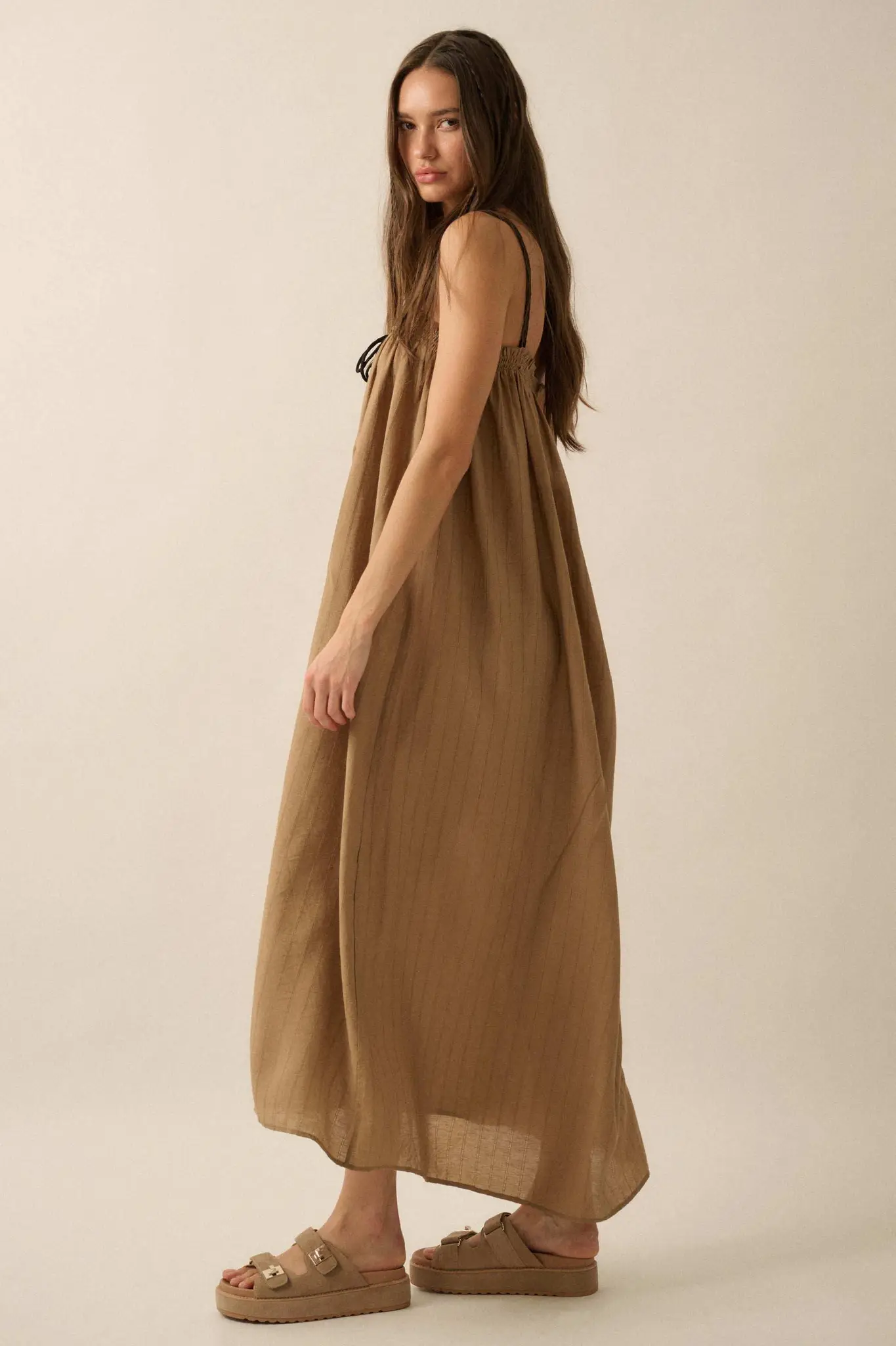 Finding Freedom Tonal-Stripe Trapeze Maxi Dress - Image 6