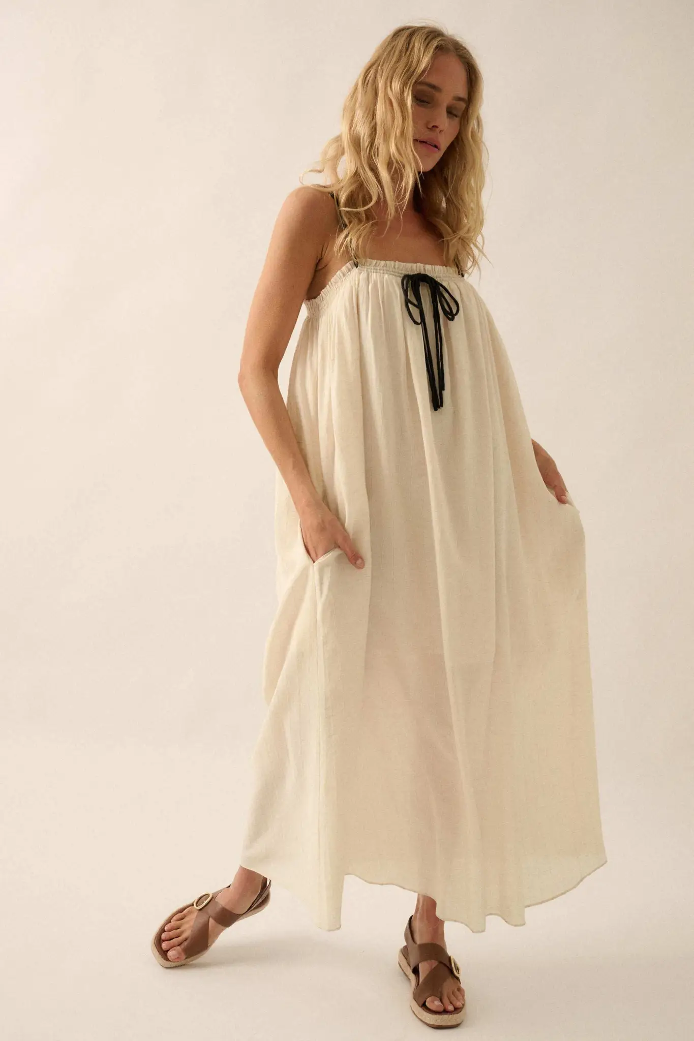 Finding Freedom Tonal-Stripe Trapeze Maxi Dress - Image 7