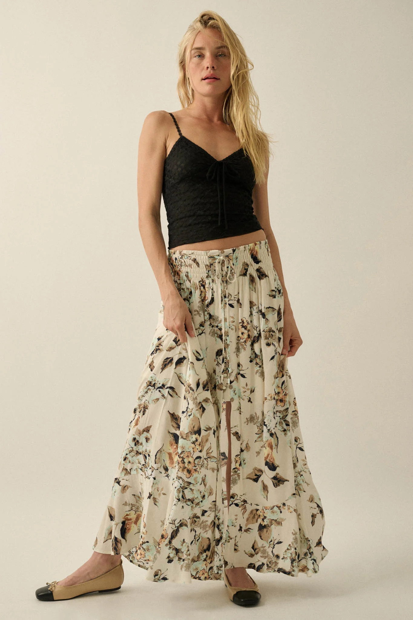 First Kiss Floral Lace Cropped Cami Top - Image 14