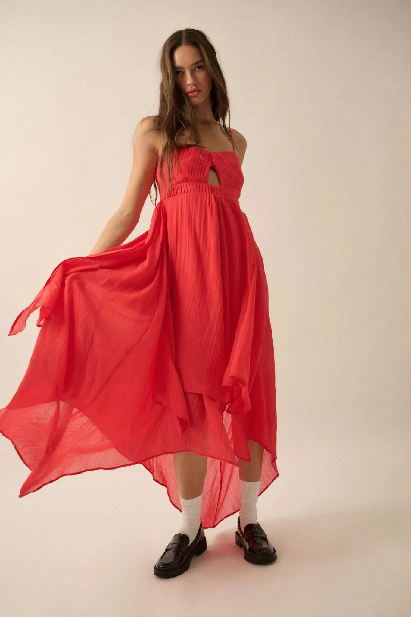 Floating Free Layered Handkerchief Maxi Dress - Image 6
