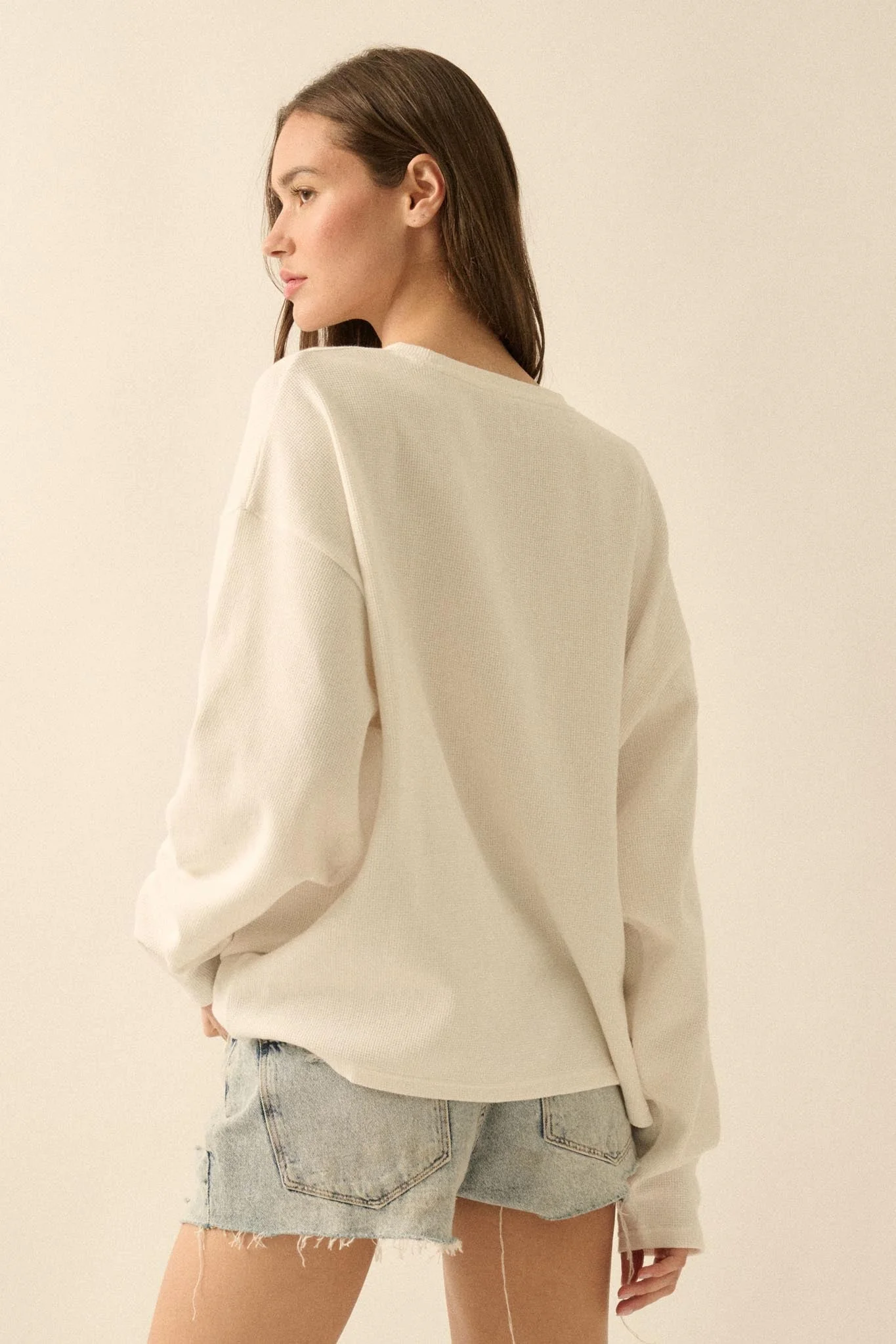 Flourish Oversize Floral Thermal Graphic Top - Image 6