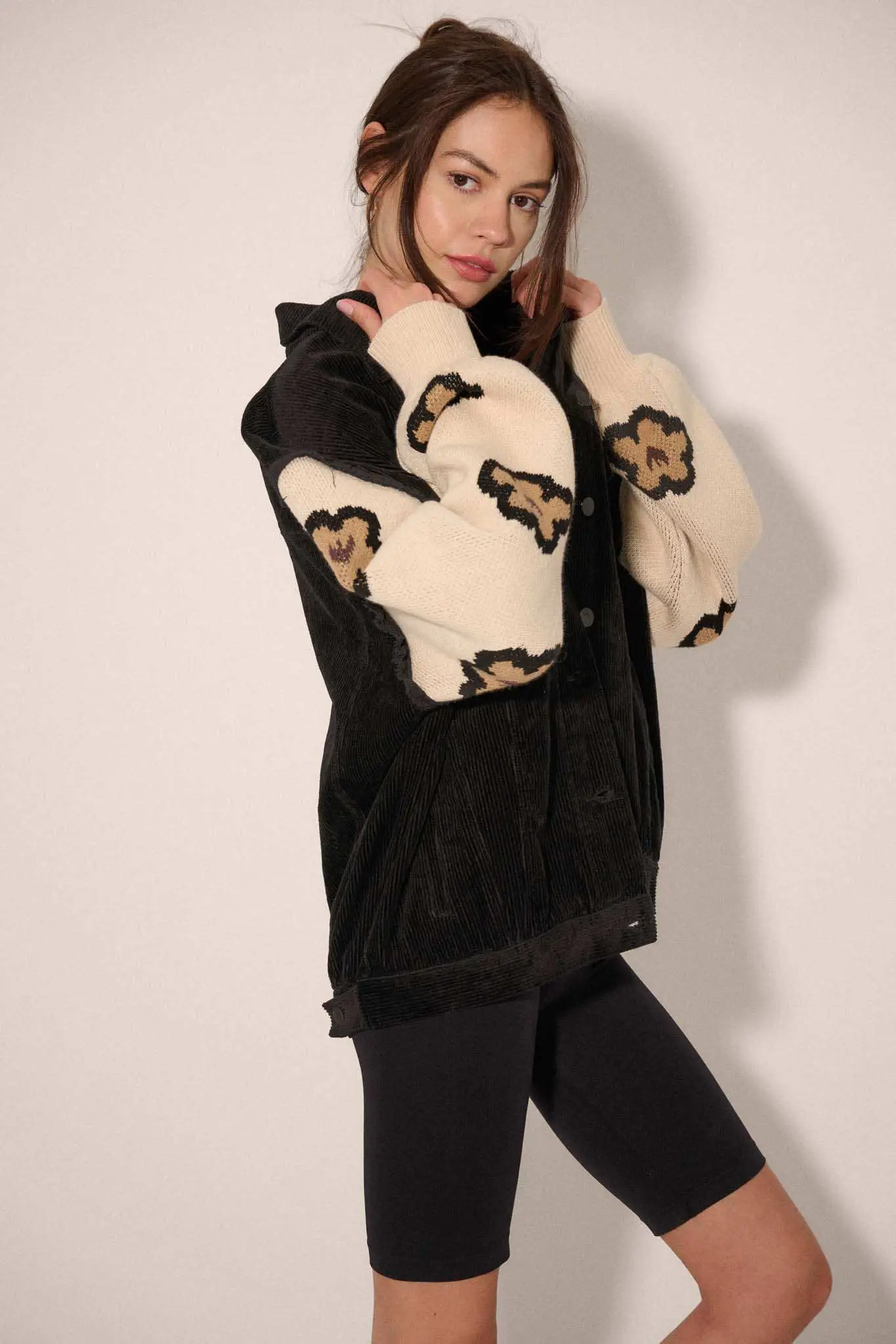 Flower and Furrow Sweater-Sleeve Corduroy Jacket - Image 6