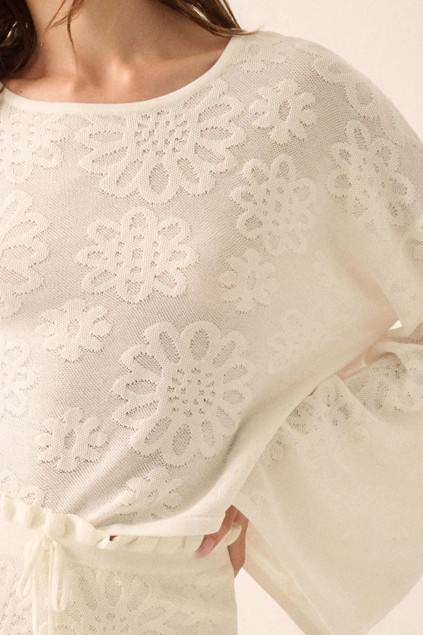 Flower Hour Floral Jacquard Knit Sweater - Image 2