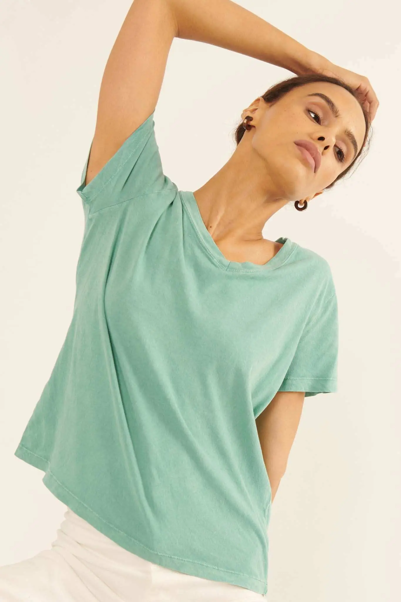 Forever Fave Vintage-Wash Cotton V-Neck Tee - Image 12