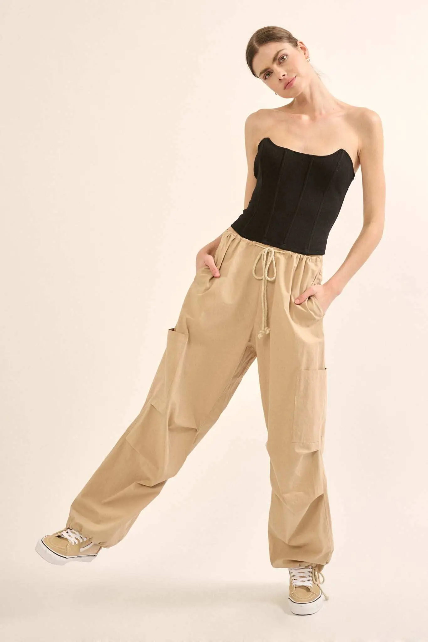 Form Factor Strapless Rib-Knit Corset Top - Image 15