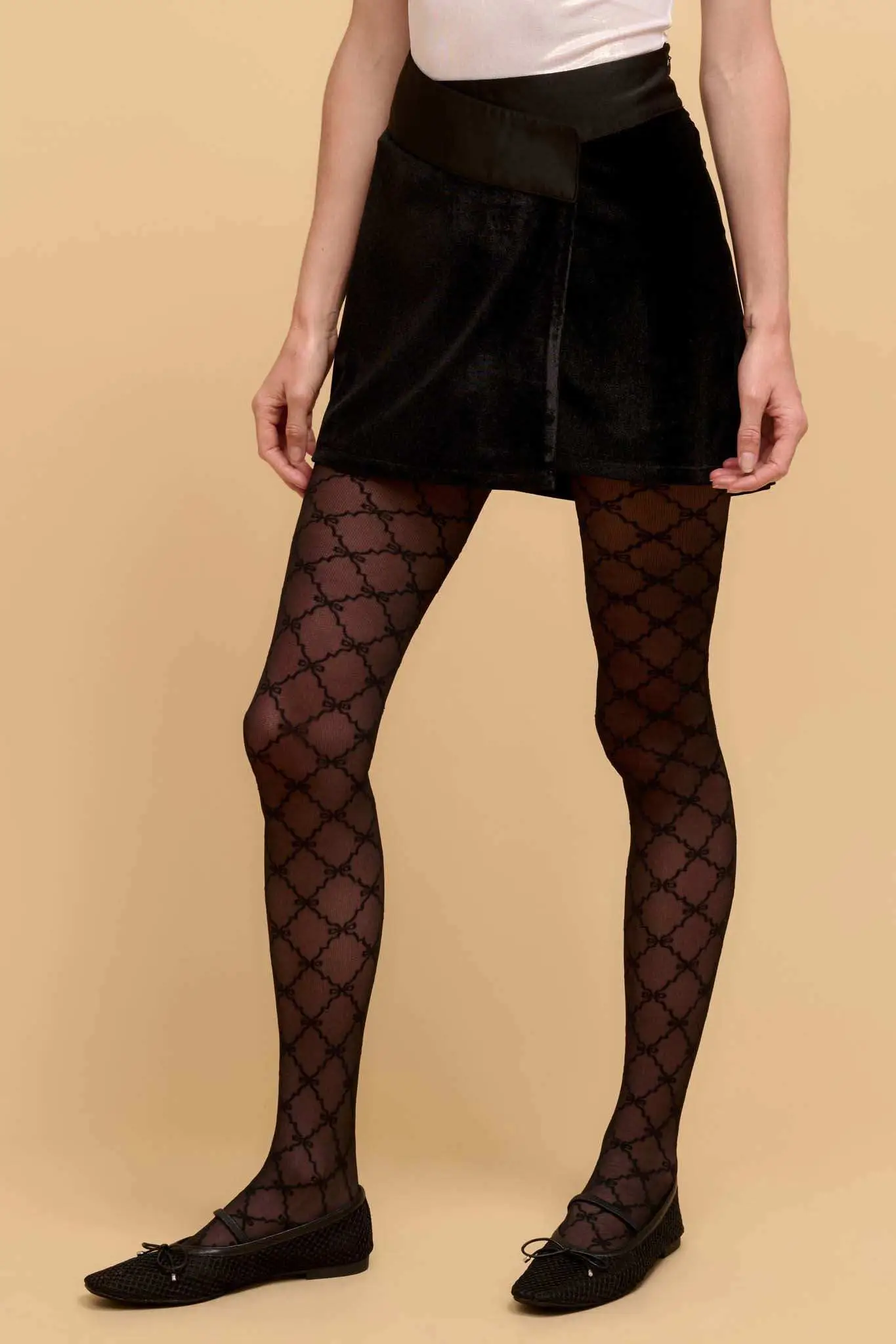 Formal Affair Velvet Wrap Mini Skirt - Image 4
