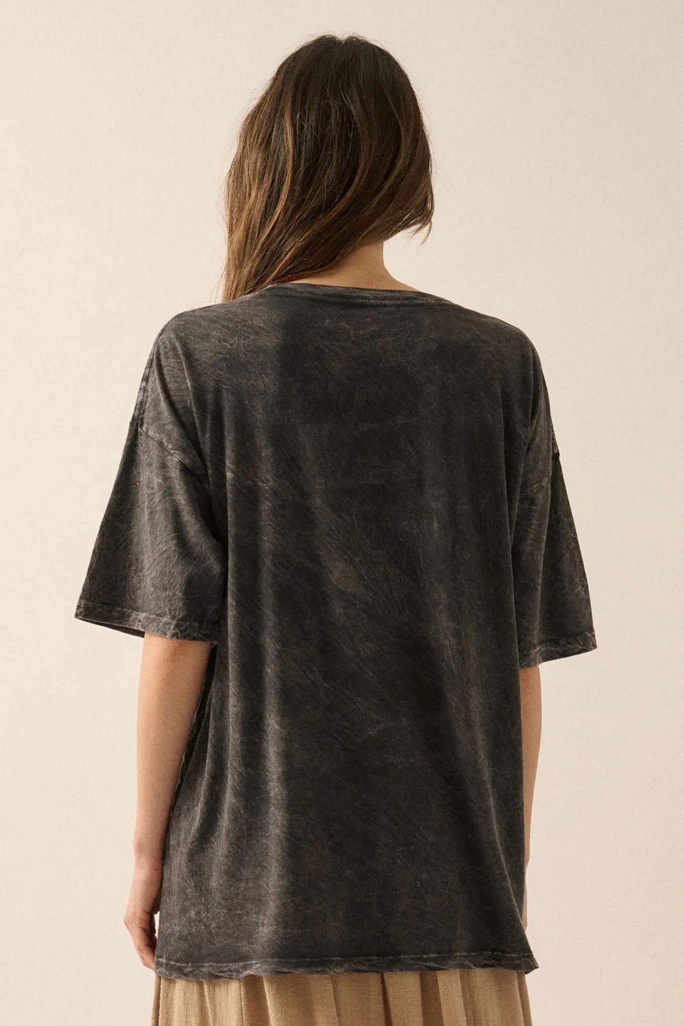 Free as a Bird Vintage-Wash Oversize Graphic Tee - Image 6