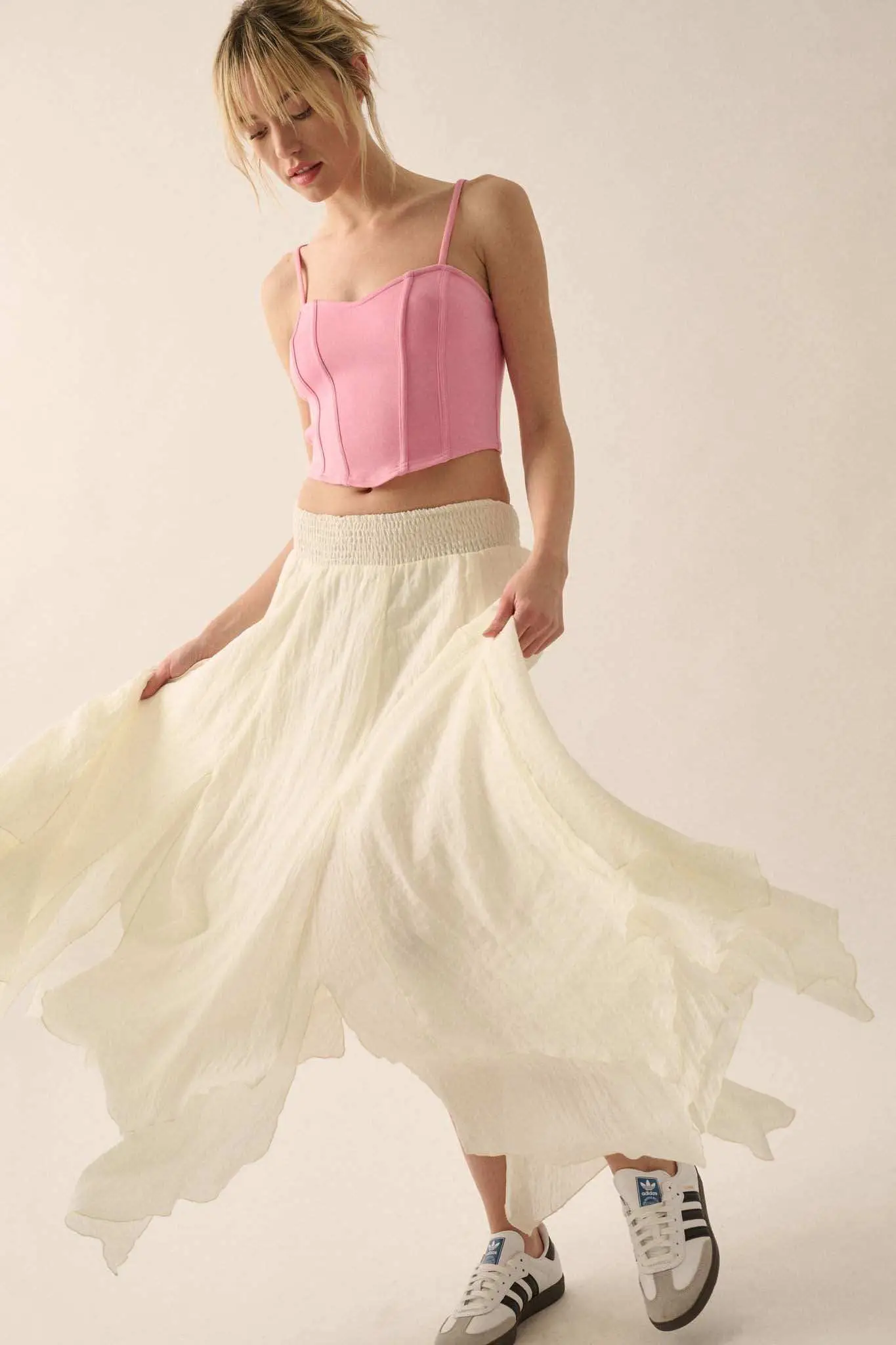 Free as Air Layered Gauze Handkerchief Maxi Skirt - Image 13