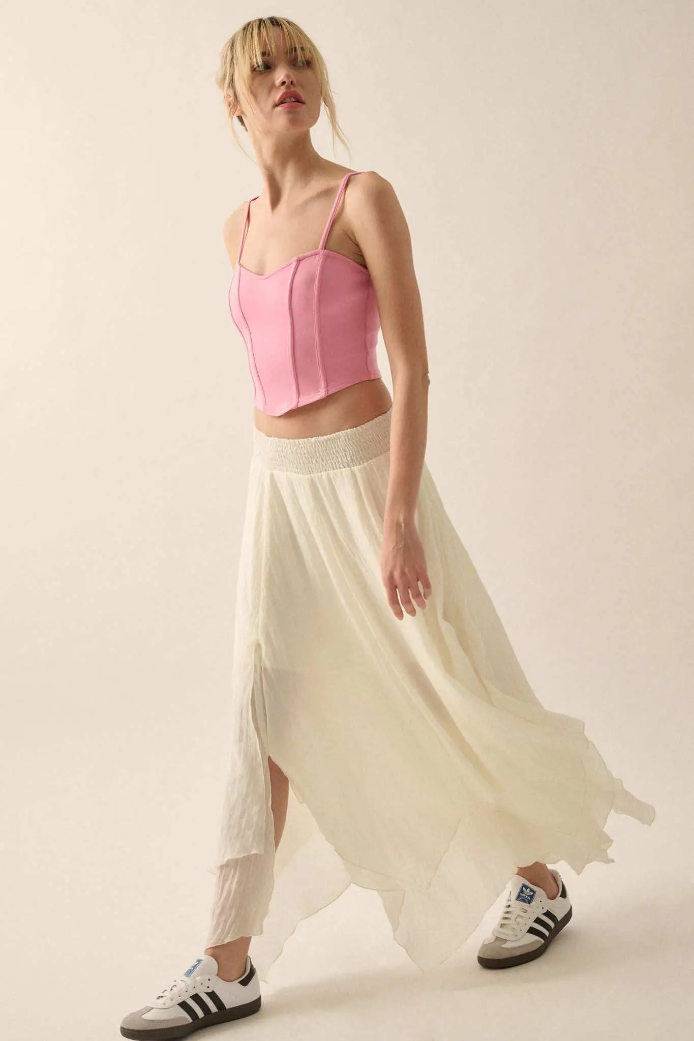 Free as Air Layered Gauze Handkerchief Maxi Skirt - Image 15