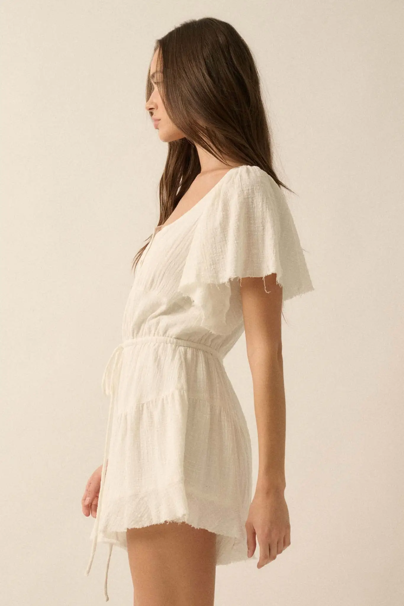 Fresh Air Flutter-Sleeve Drawstring Romper - Image 14