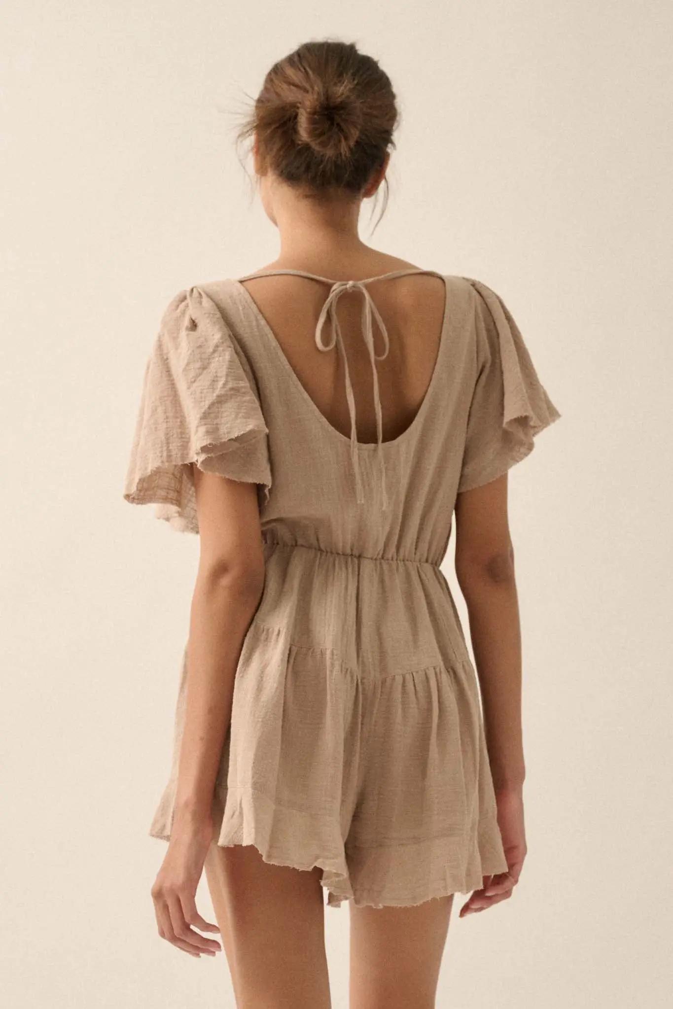 Fresh Air Flutter-Sleeve Drawstring Romper - Image 9