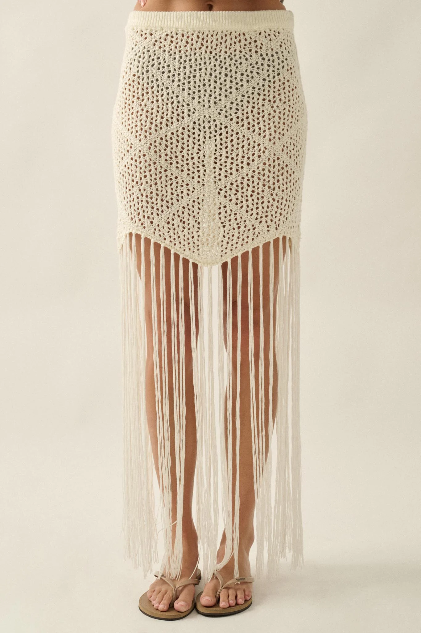 Fringe Festival Crochet Fringed Maxi Skirt - Image 11