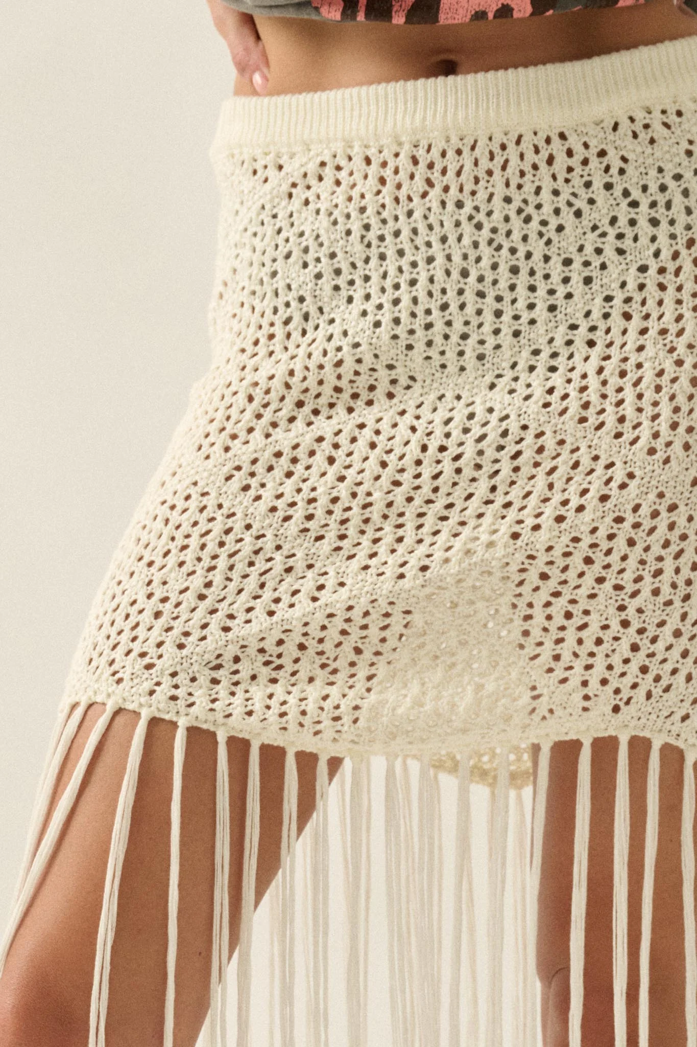 Fringe Festival Crochet Fringed Maxi Skirt - Image 12