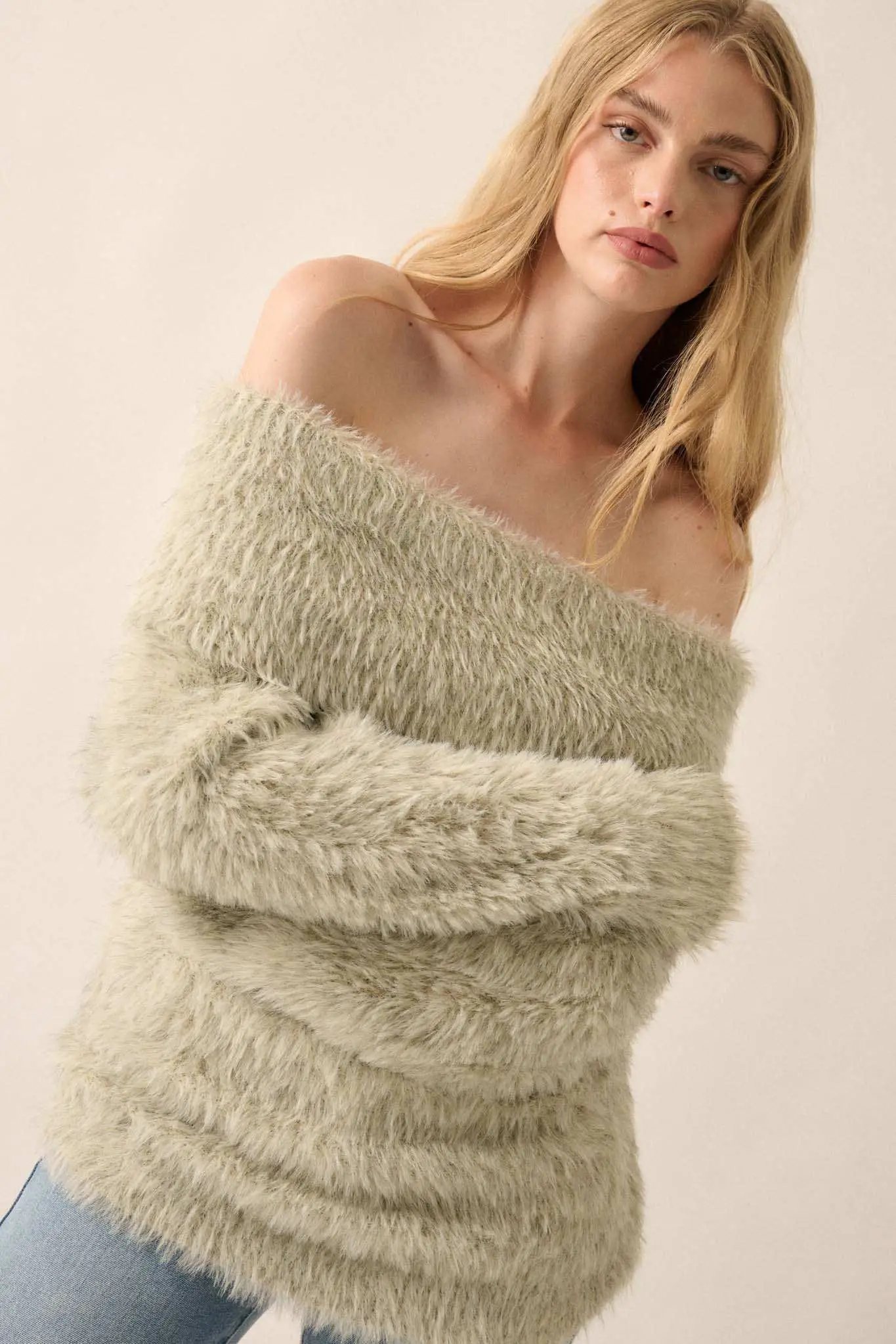 Fuzzy Wuzzy Convertible Cowl Neck Sweater - Image 11