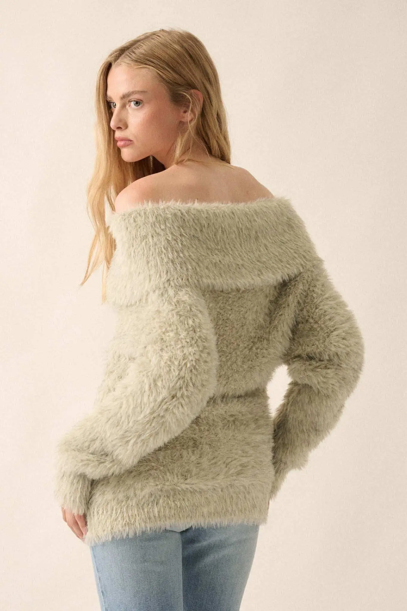 Fuzzy Wuzzy Convertible Cowl Neck Sweater - Image 12