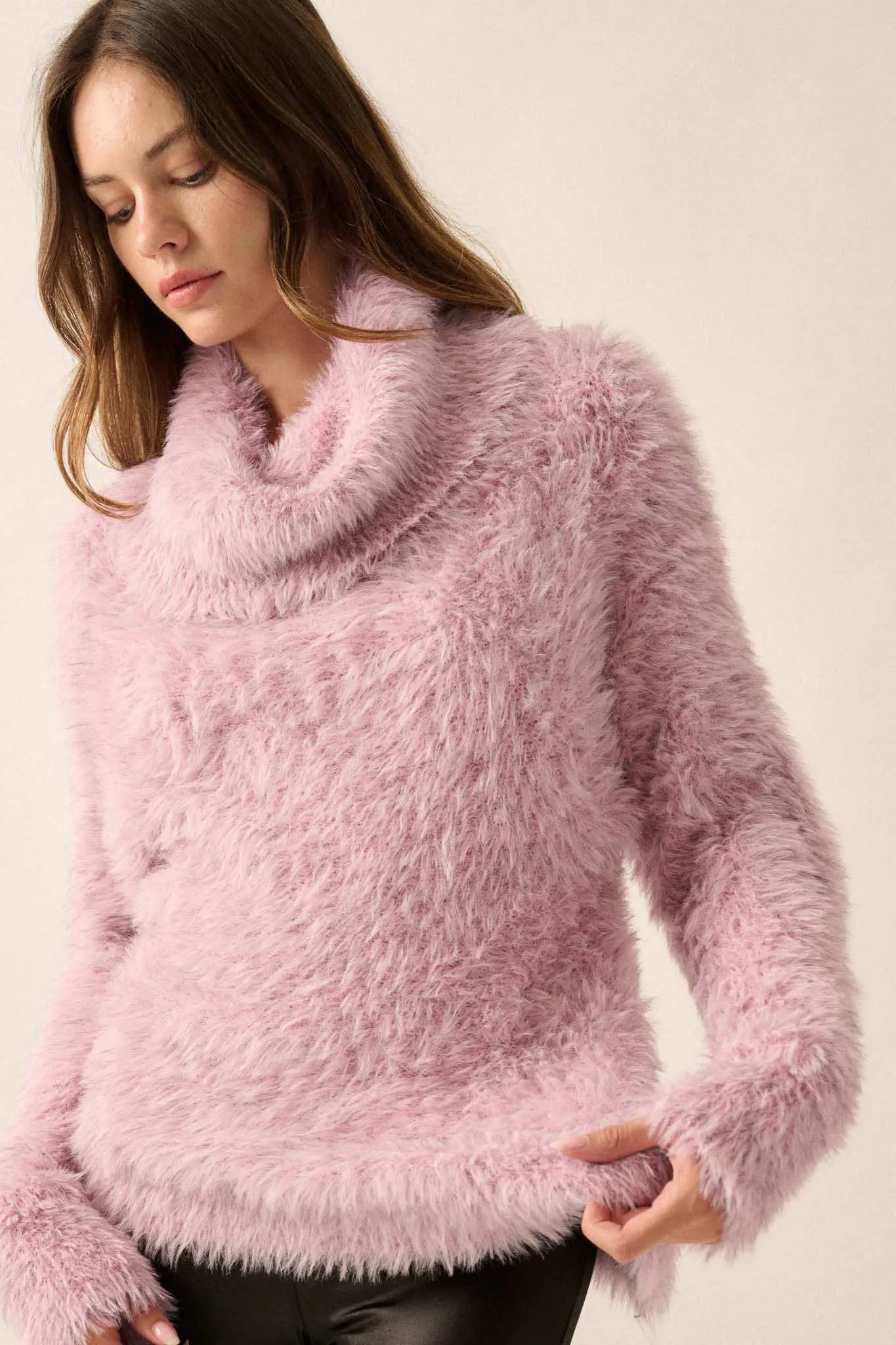 Fuzzy Wuzzy Convertible Cowl Neck Sweater - Image 2