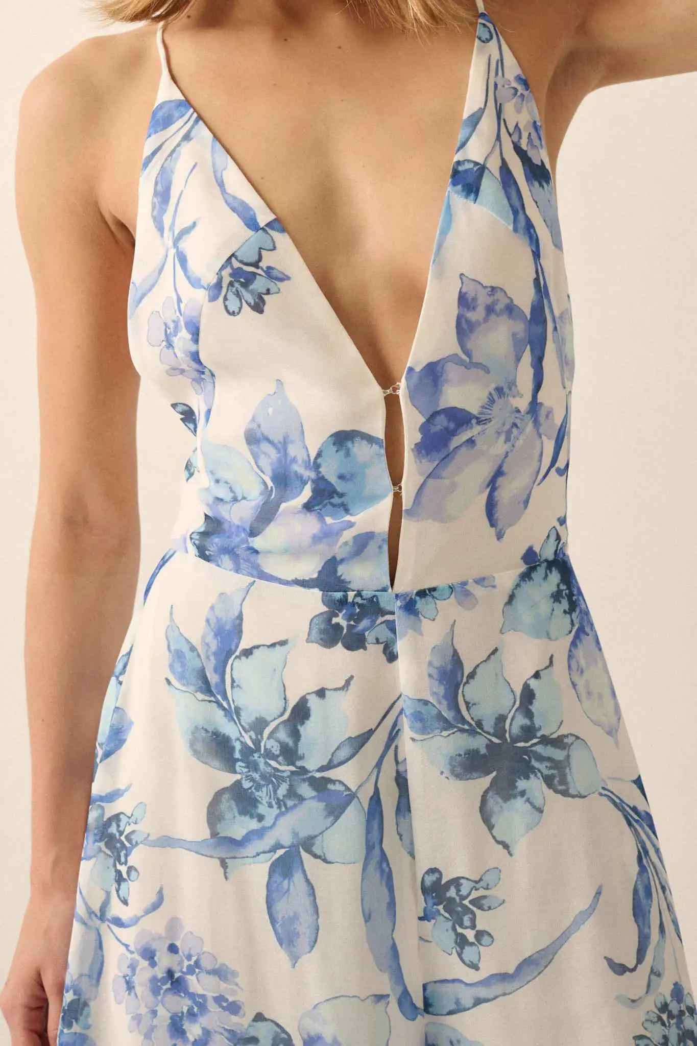 Garden Light Floral Chiffon Wide-Leg Cami Jumpsuit - Image 4