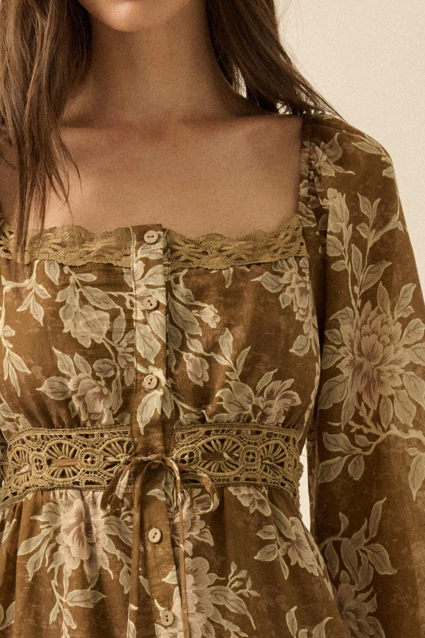 Garden Song Floral Button-Front Tiered Maxi Dress - Image 4