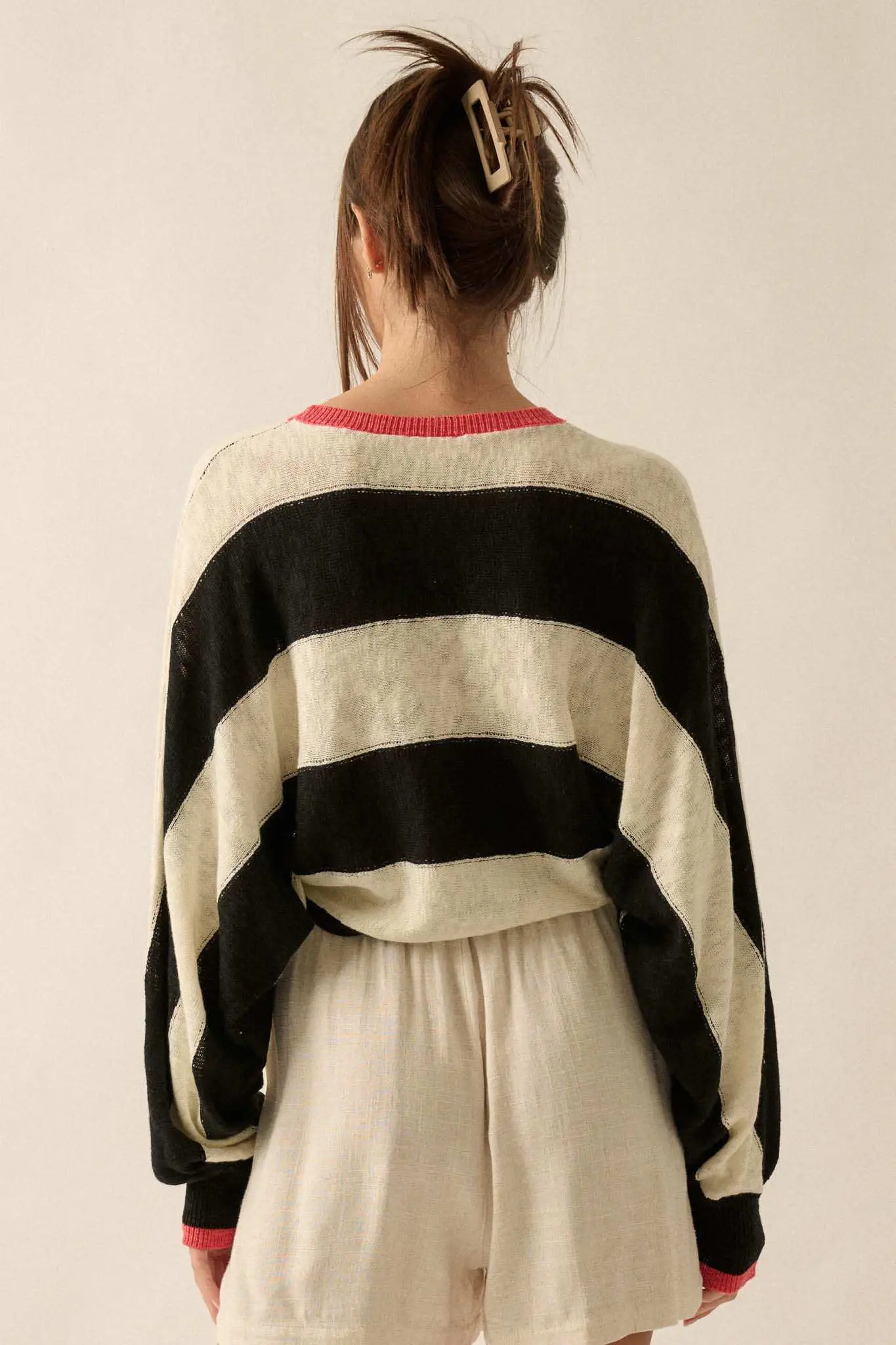 Get It Straight Colorblock Striped Slub-Knit Sweater - Image 15