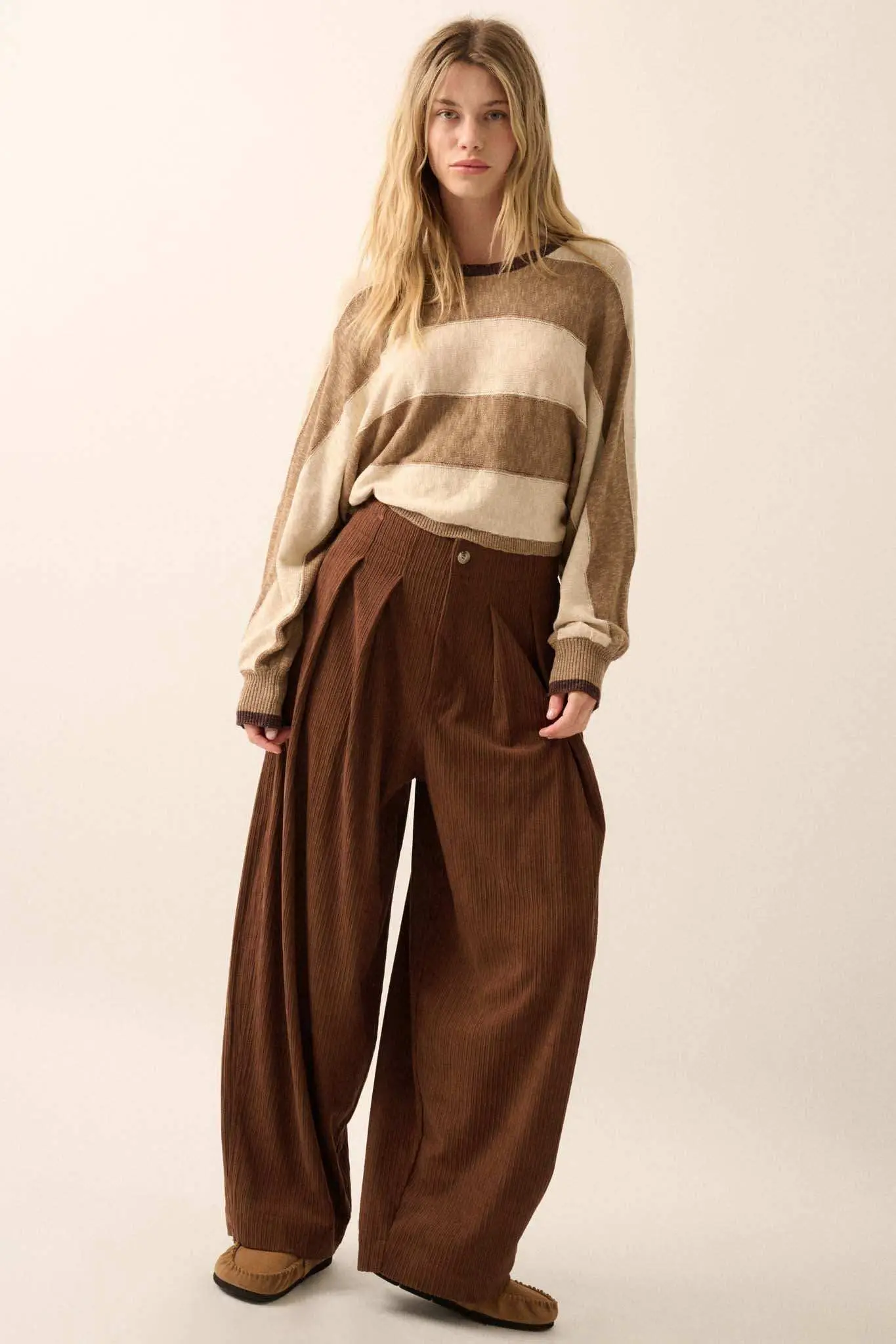 Get It Straight Colorblock Striped Slub-Knit Sweater - Image 9