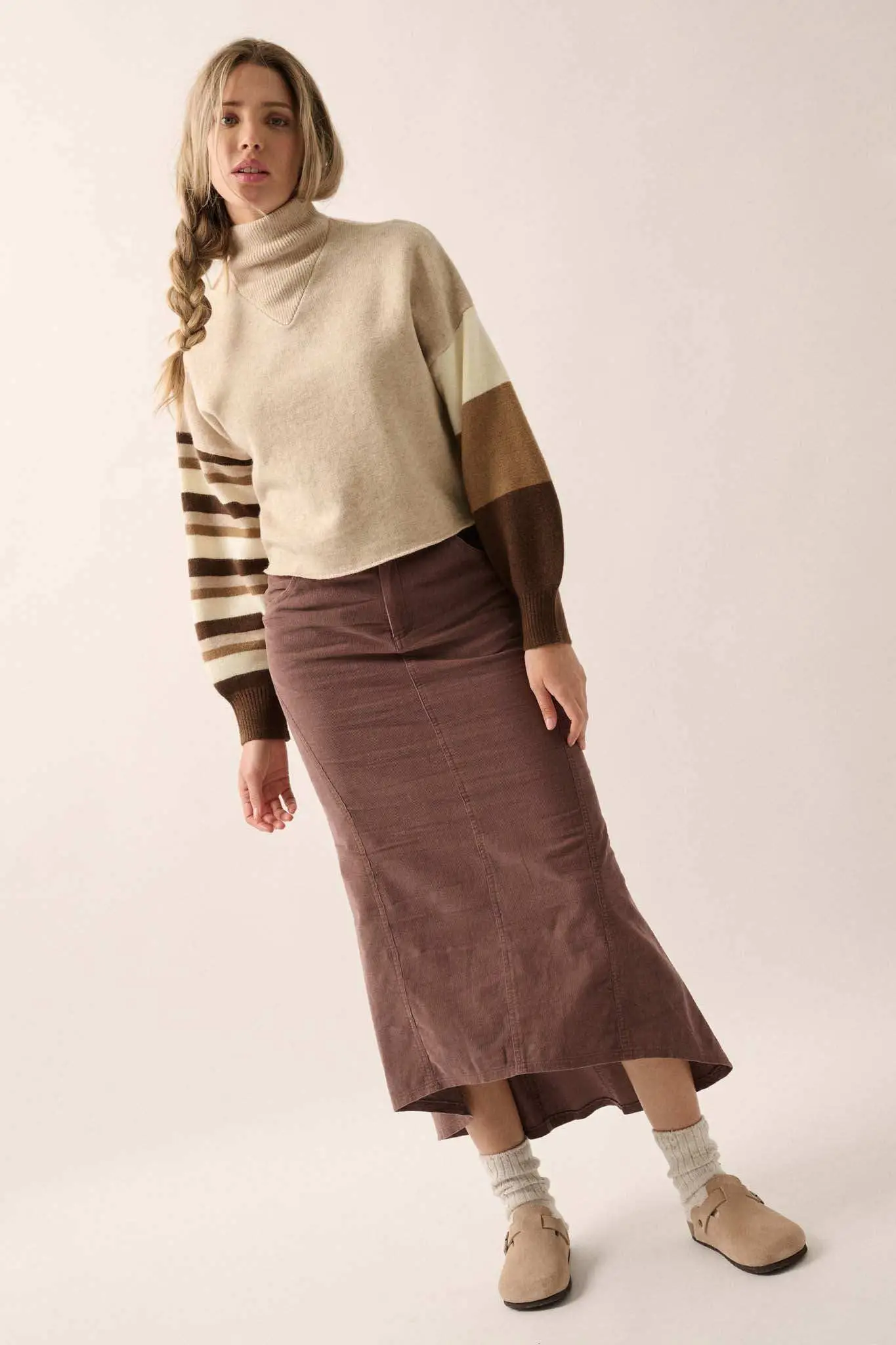 Giddy Up Corduroy High-Low Mermaid Skirt - Image 11