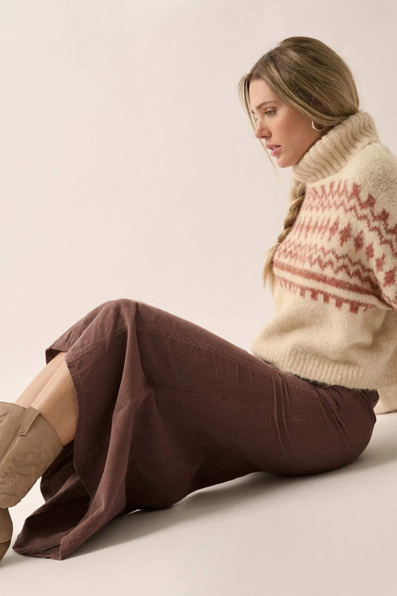 Giddy Up Corduroy High-Low Mermaid Skirt - Image 12