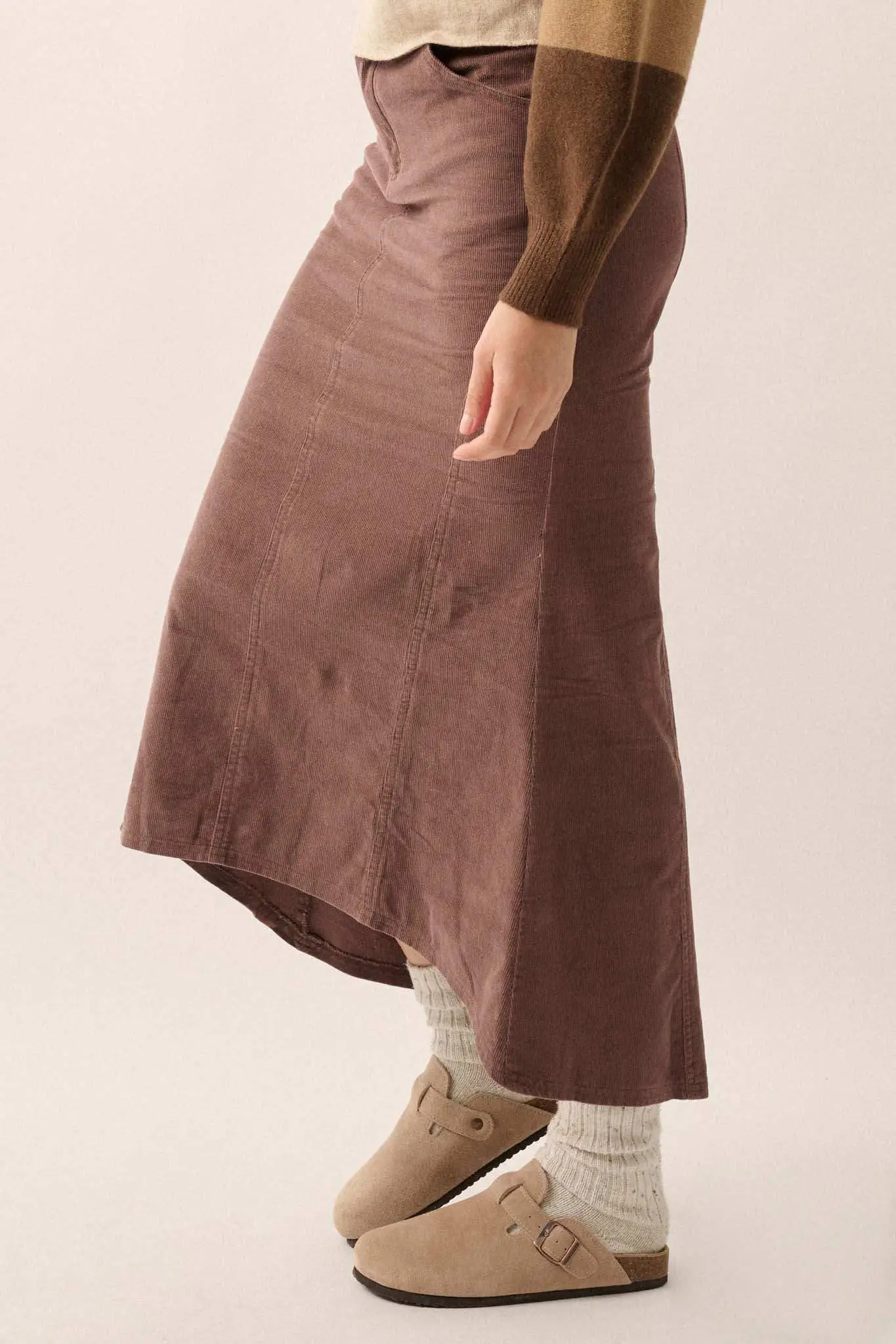 Giddy Up Corduroy High-Low Mermaid Skirt - Image 13