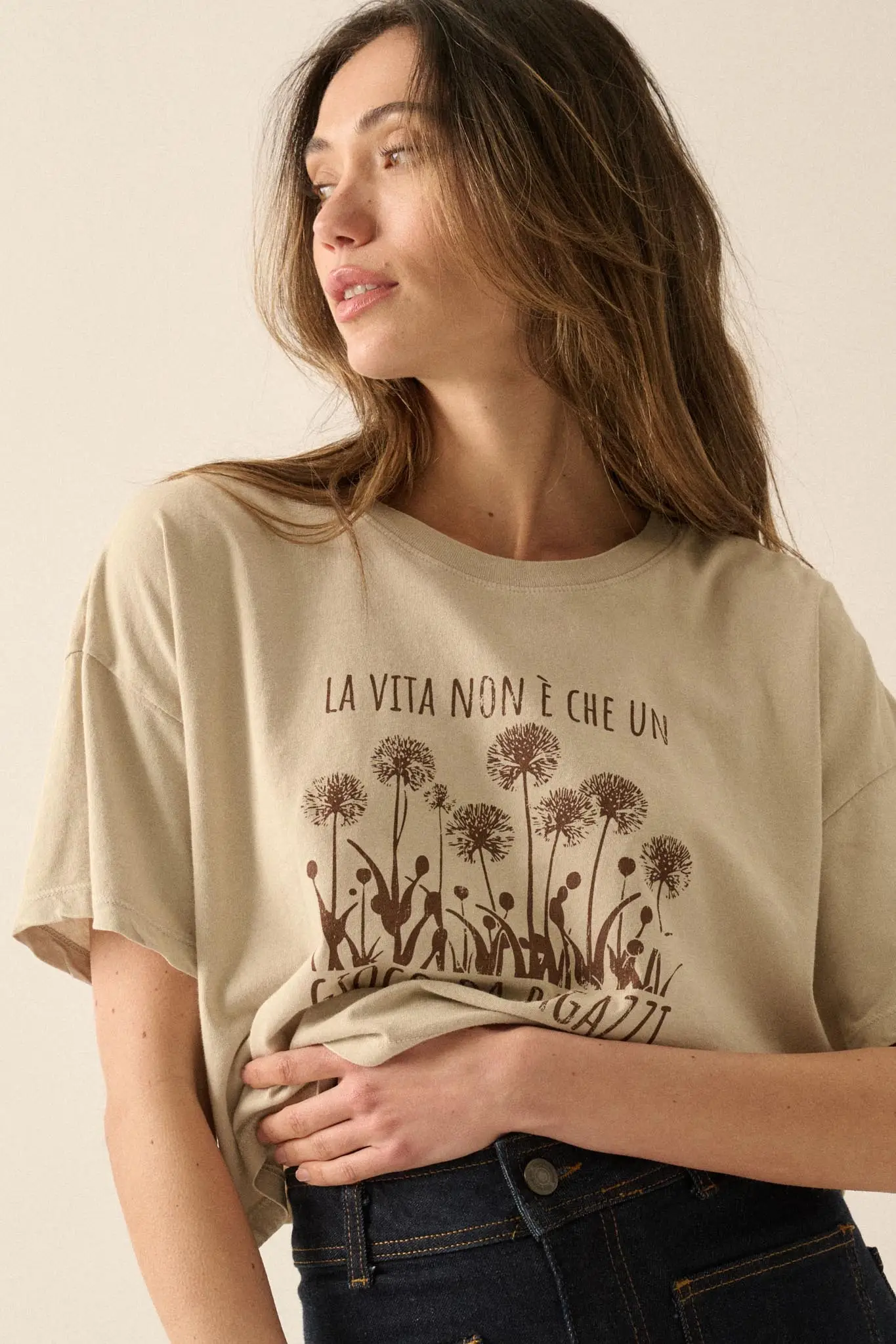 Gioco da Ragazzi Cropped Dandelion Graphic Tee - Image 4