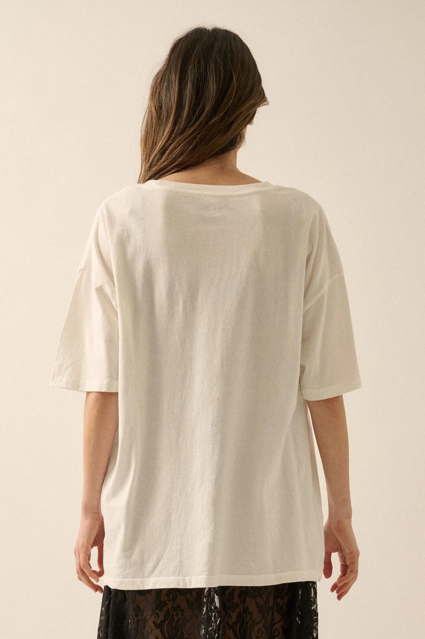 Go Fish Vintage-Print Oversize Graphic Tee - Image 6